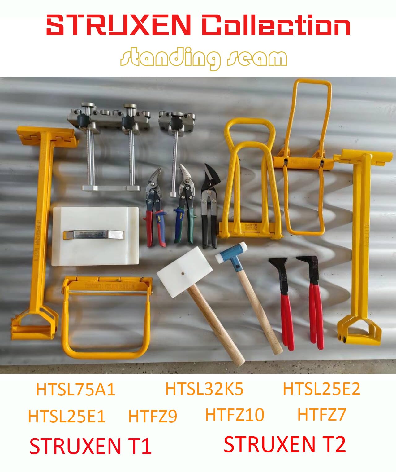 Eaves Seam Locker HTSL25E2, Metal Roofing Edge folding Tool for Standing Seam Mechanical Lock Panel
