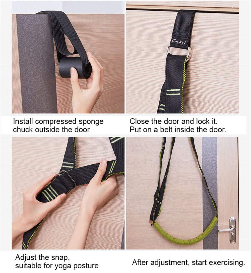 Back bend Assist Trainer - Improve Back and Waist Flexibility, Door Flexibility Stretching Strap, Home equipment for Ballet, Dance, Yoga, Gymnastics, Cheerleading, Splits (rose)