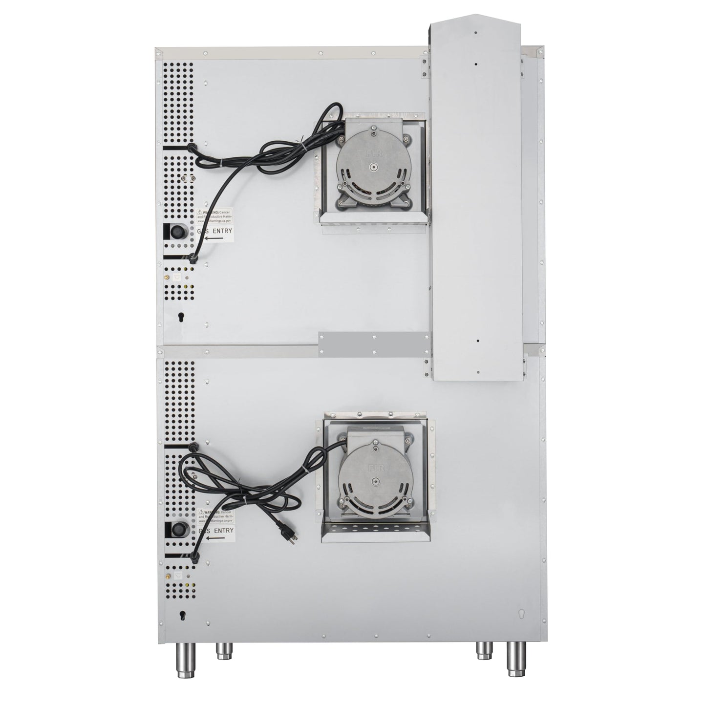 KoolMore 38 in. Full-Size Double Commercial Liquid Propane Convection Oven 108,000 BTU With Stacking And Casters in Stainless-Steel (KM-DCCO54-LPC)