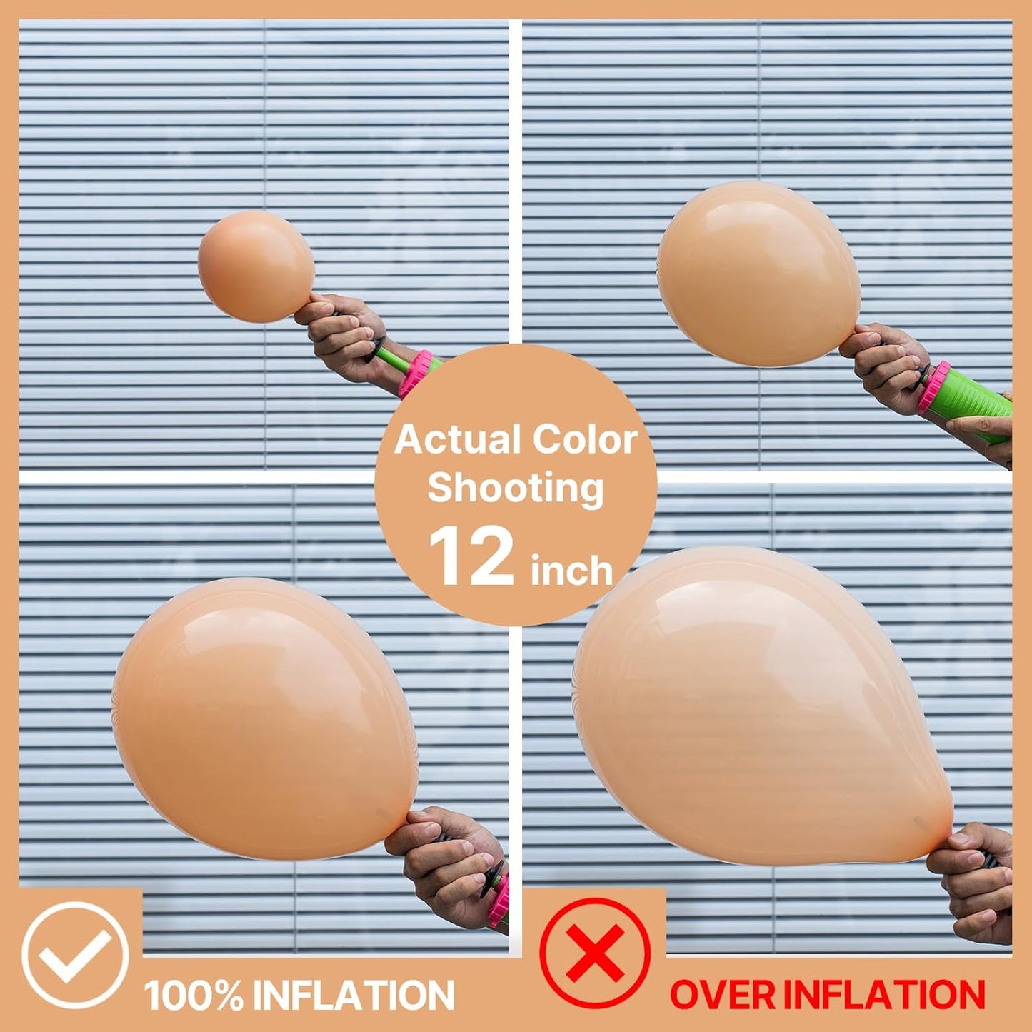 PartyWoo 5-Inch Nude Balloons - 100pcs Apricot Latex for Jungle Safari & Boho Themed Celebrations