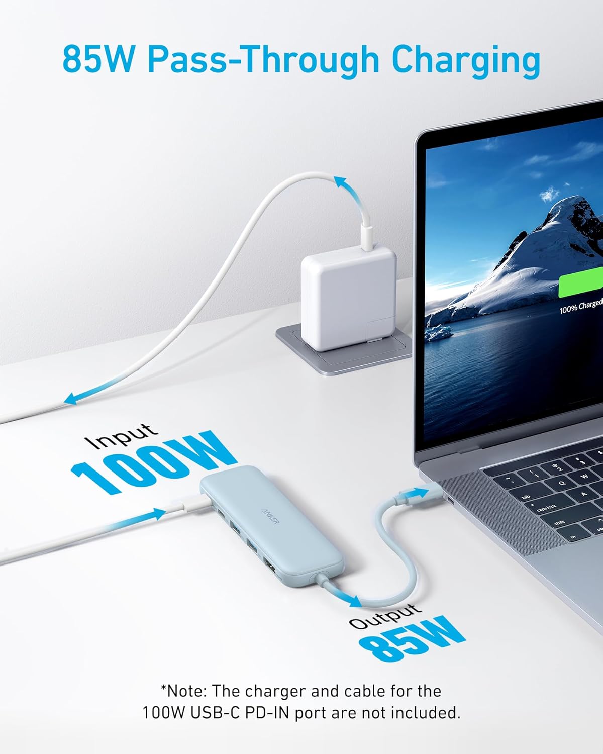 Anker 5-in-1 4K 5Gbps 2 5Gbps USB C Hub, USBC to HDMI Hub with Display, USB-C and USB-A Data Ports for MacBook Pro