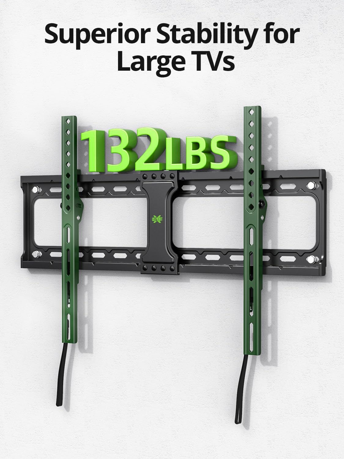 USX MOUNT 37"-95" 600x400mm 132lbs, 16", 24" Tilting TV Wall Mount for Most Flat Curved Screen Television, TV Bracket