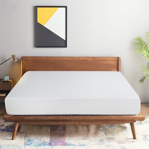 FDW 8-Inch Gel Memory Foam Mattress - Medium Firm | Pressure Relief & Cooling | White Bed in a Box