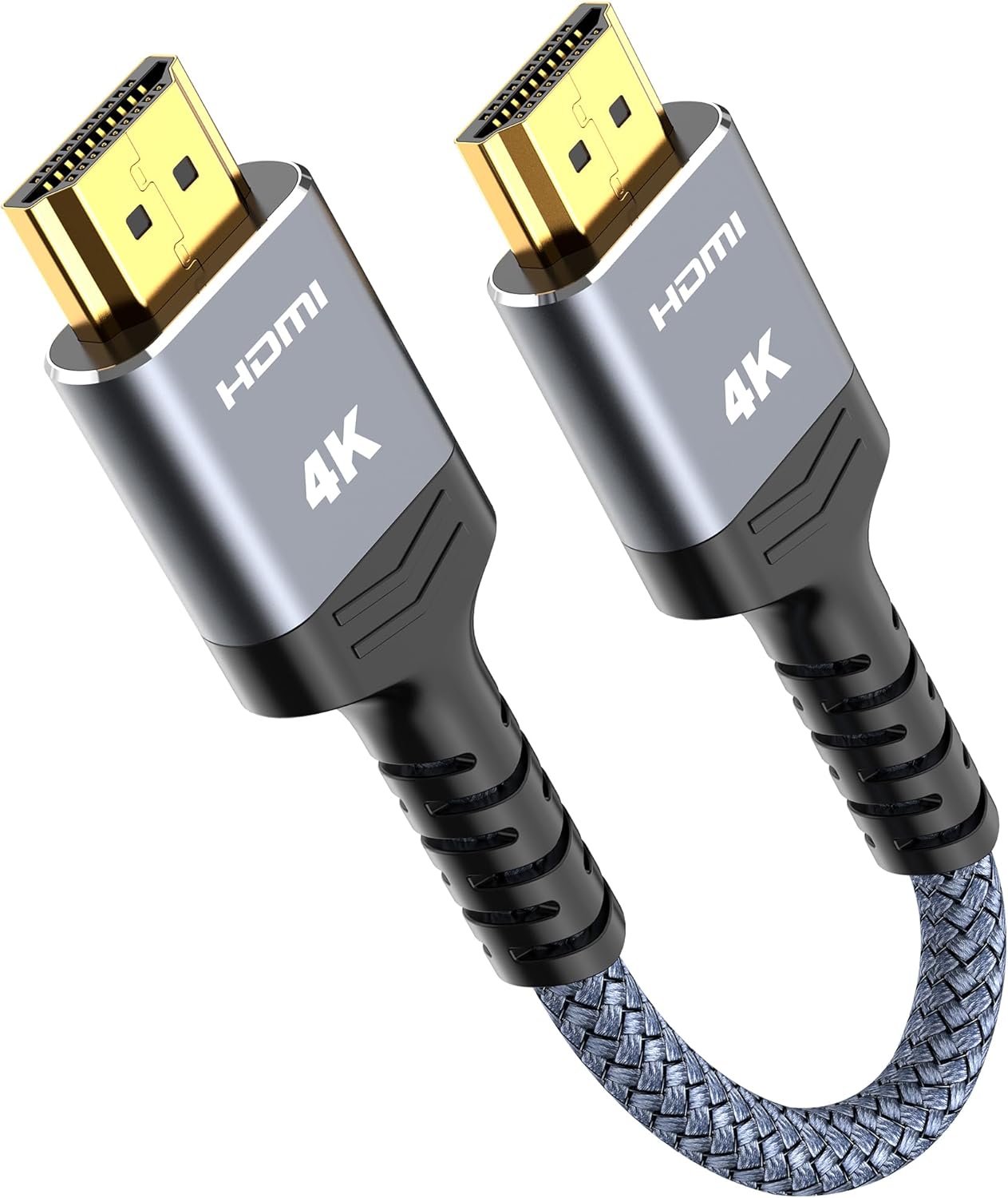 1.06ft 0.69ft 4K 3D, 2.2, Highwings Short HDMI Cable, Total Length, Cable Length, HDR Braided HDMI Cord, HDMI Cord High