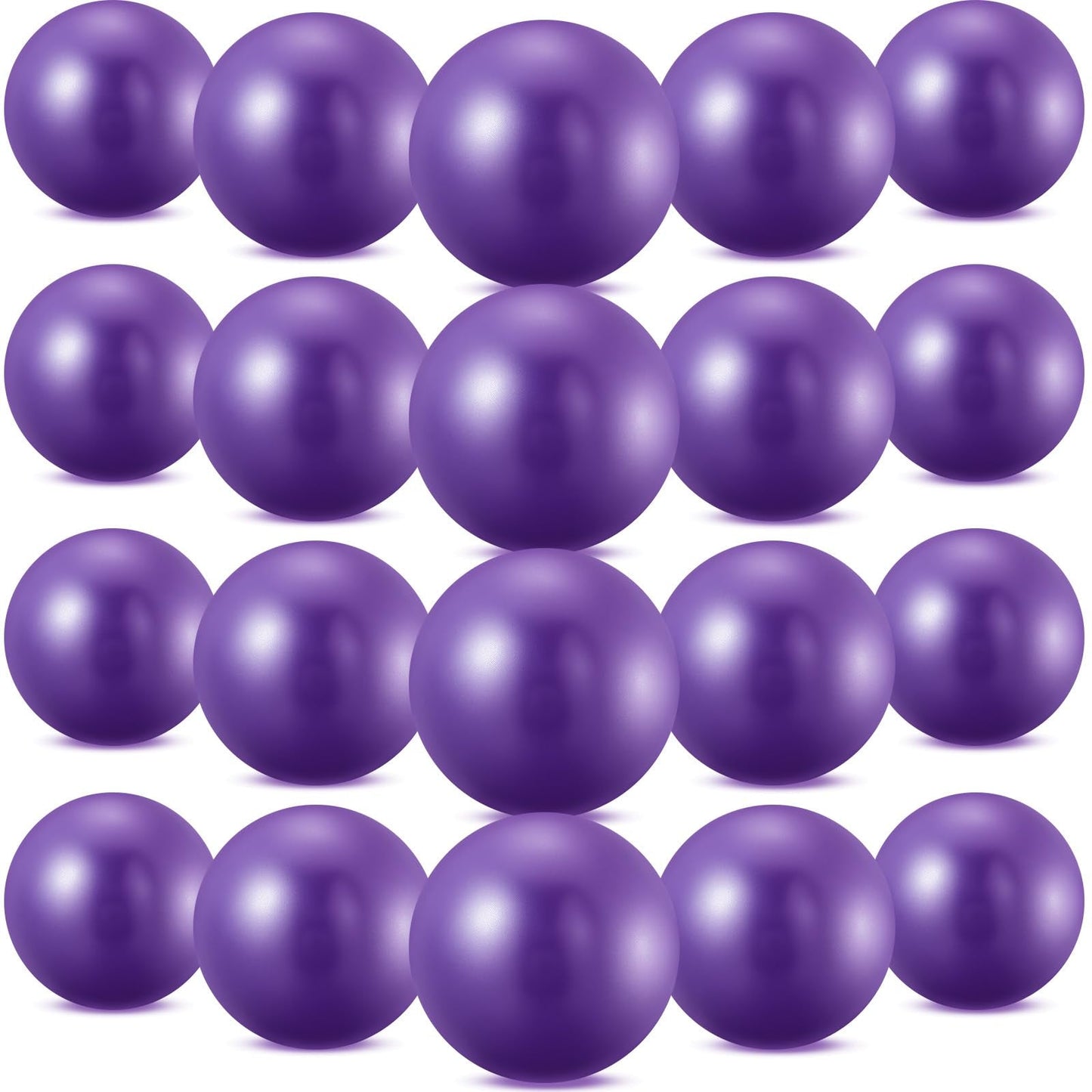 Sotiff 20 Pcs 9 Inch Pilates Ball Bulk Exercise Pilates Ball Mini Yoga Balls Therapy Core for Stability Barre Training Stretching Physical Posture Training Gym Workout with Inflation Tube(Purple)