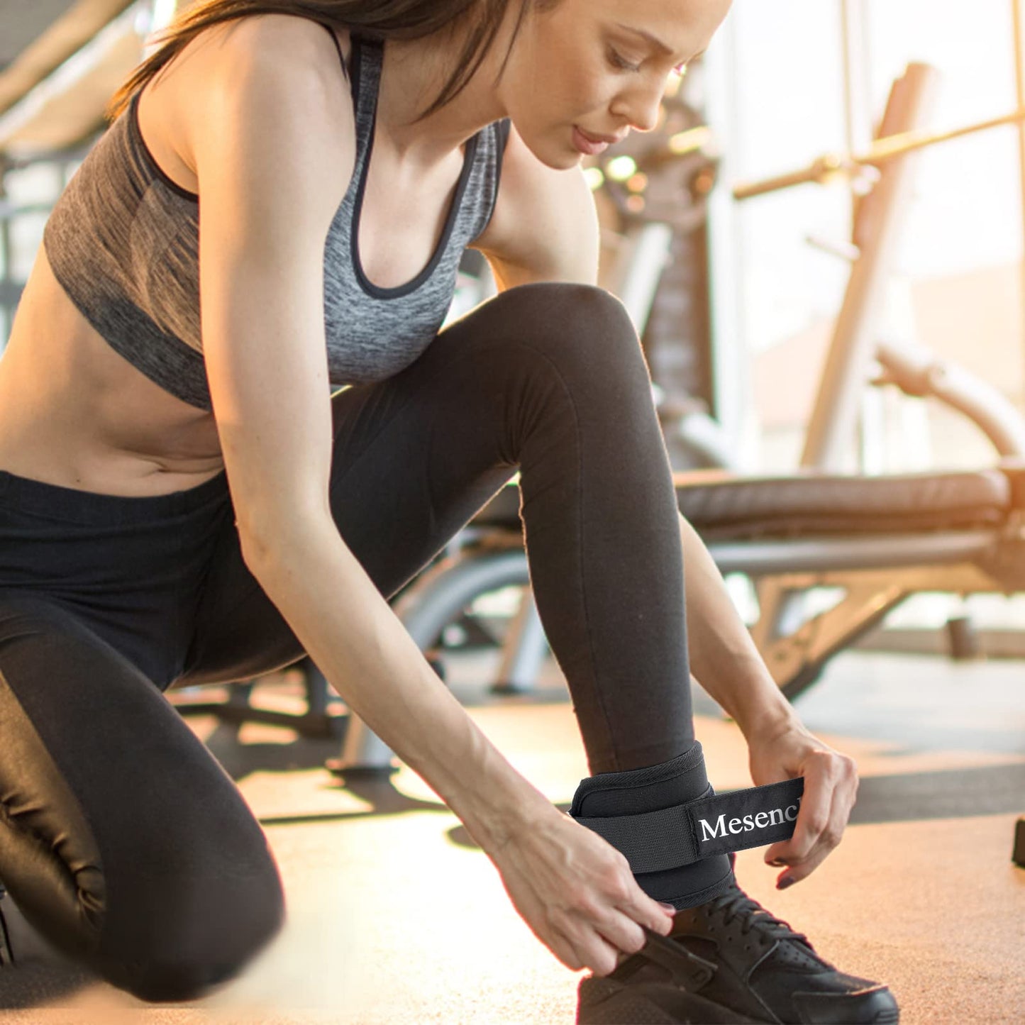 Ankle Straps for Cable Machine Attachments - Gym Ankle Cuff for Kickbacks, Booty Workouts - Ideal for Leg Extensions, Glute Exercises, and Full-Body Workouts - Suitable for Men & Women (Pair, Black)