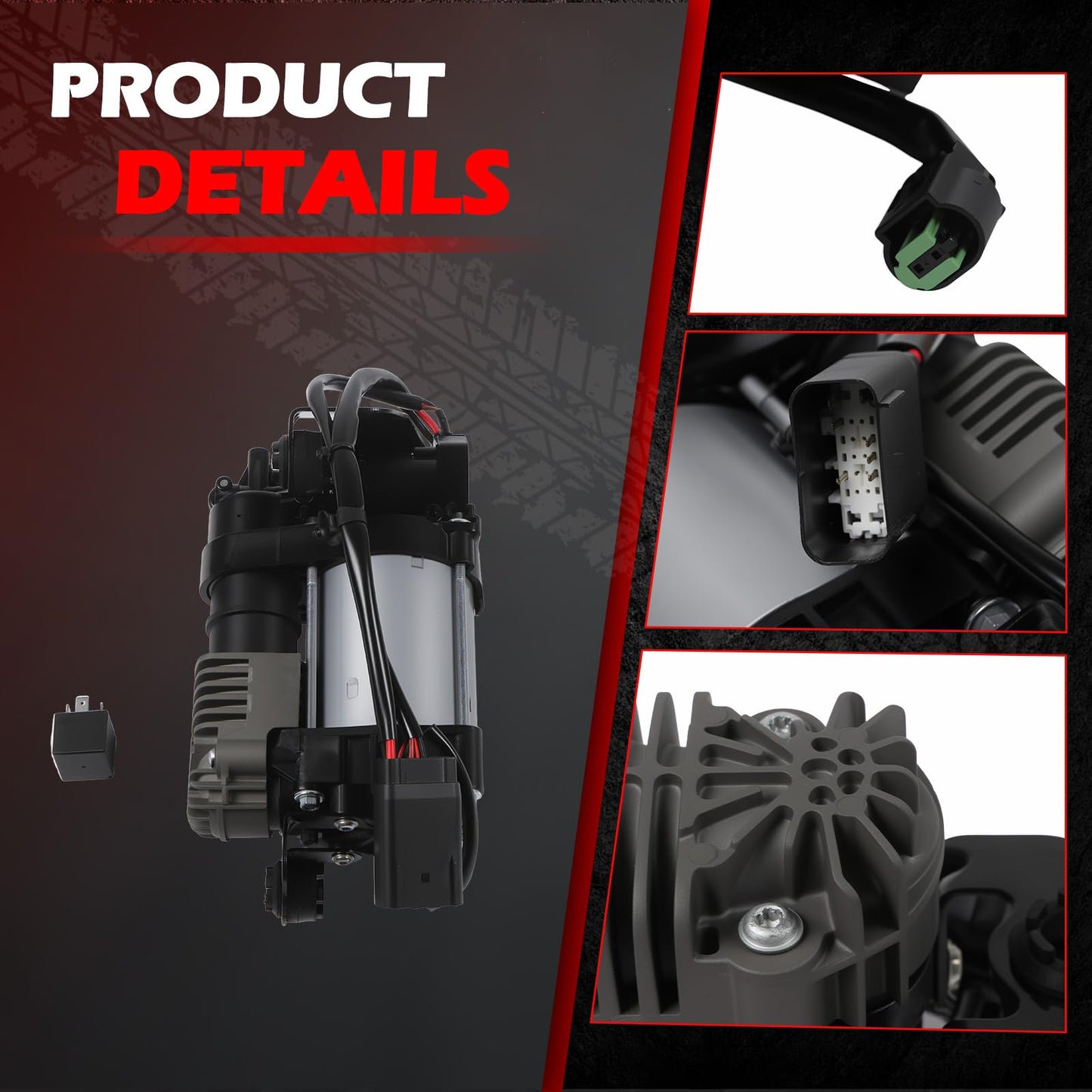 Autodevil Air Suspension Compressor Pump Compatible with Jaguar XJ8 XJR 2004-2009 V8 4.2L Replaces 949-906 C2C22825 C2C2450 C2C27702