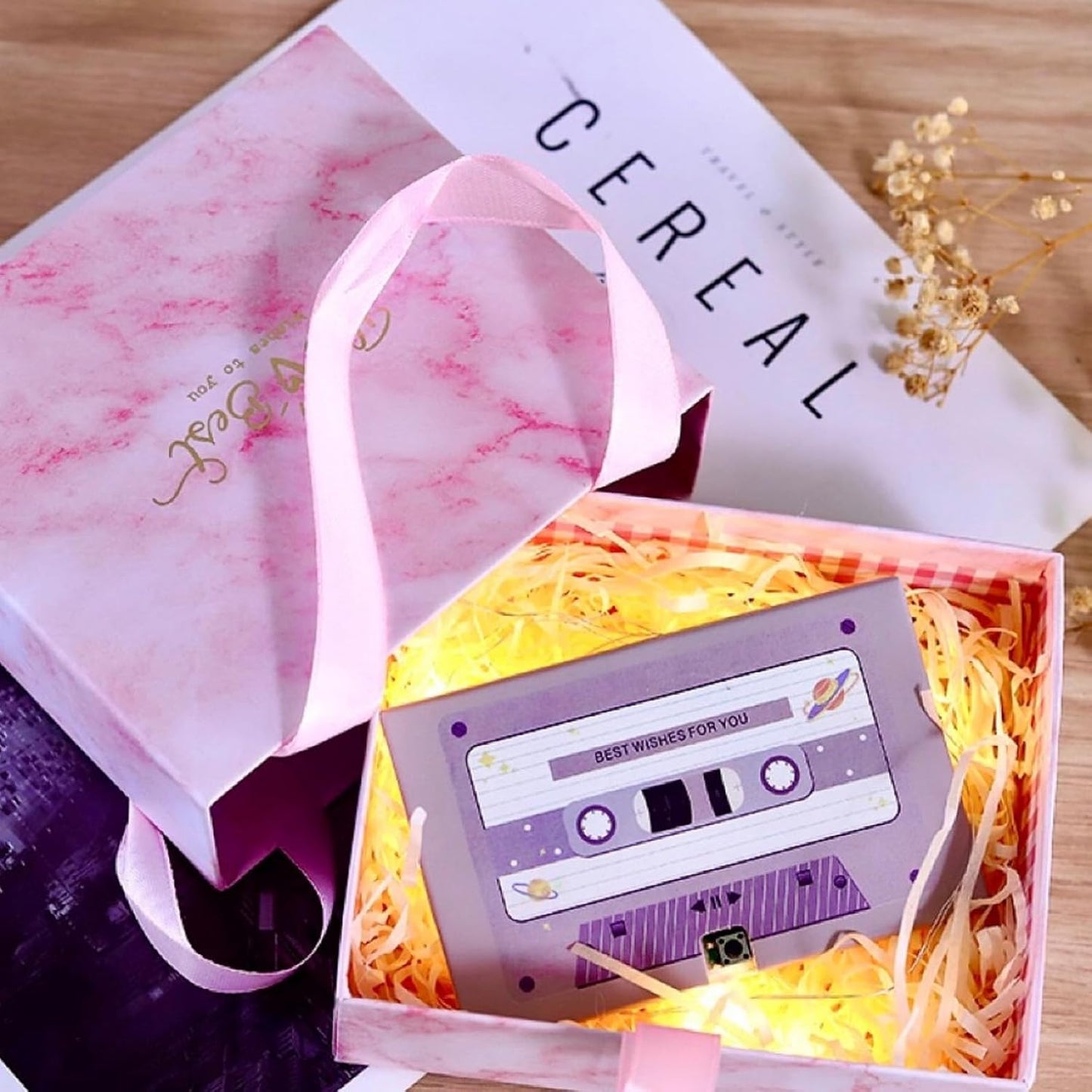 LIURONGNI Cassette 30/60/300 Voice Recording Tape Gift Seconds Message Recorder Customizable Sound Greeting Card