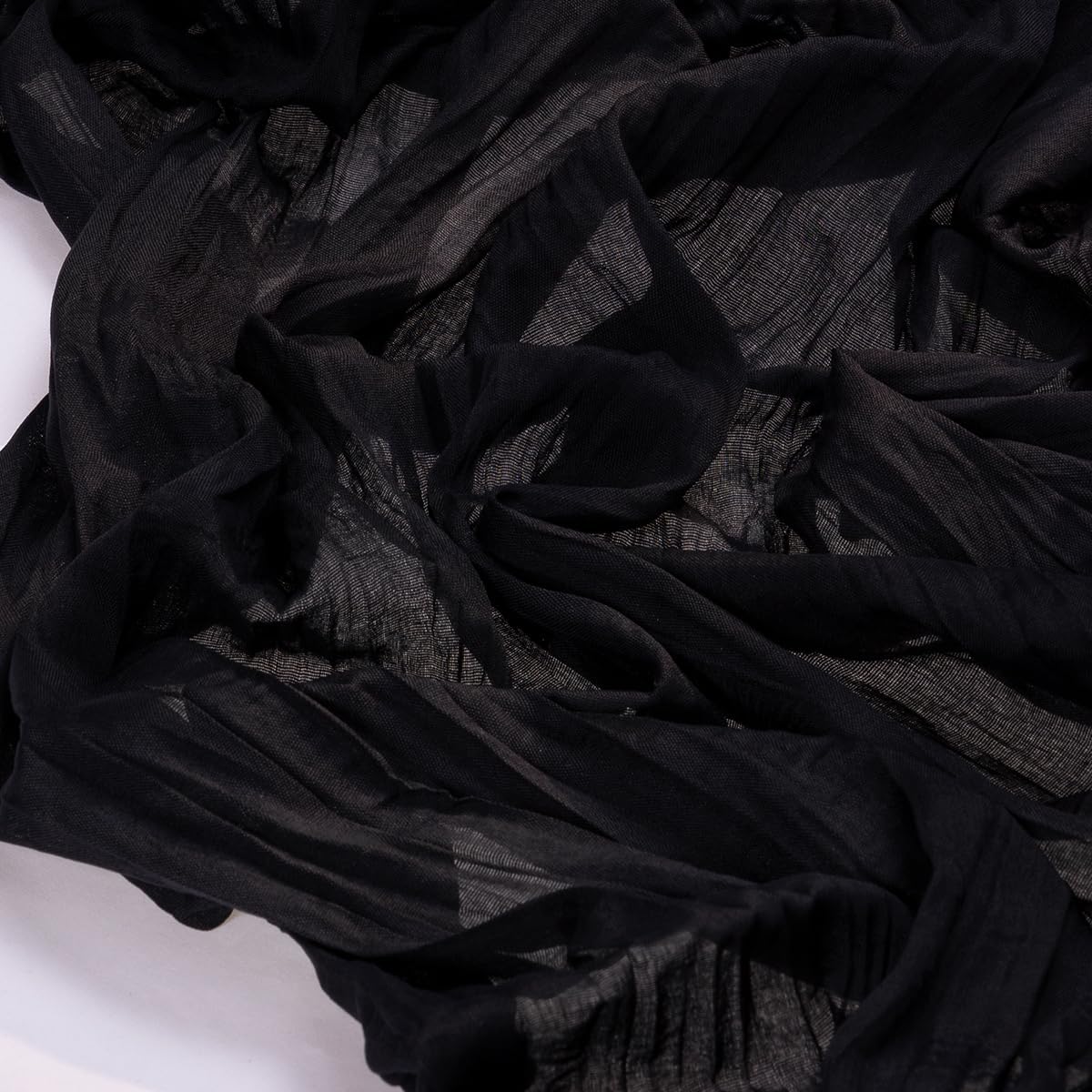 Socomi Black Cheesecloth Table Runner - 120 Inch Boho Rustic Decor for Weddings & Events