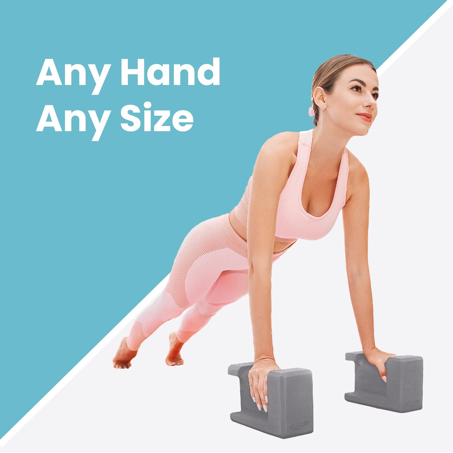 Lumia Wellness Ergo Yoga Blocks, Relieve Wrist Pain, Improve Comfort and Grip, Contoured Design, Pilates Exercise Balance & Stretching