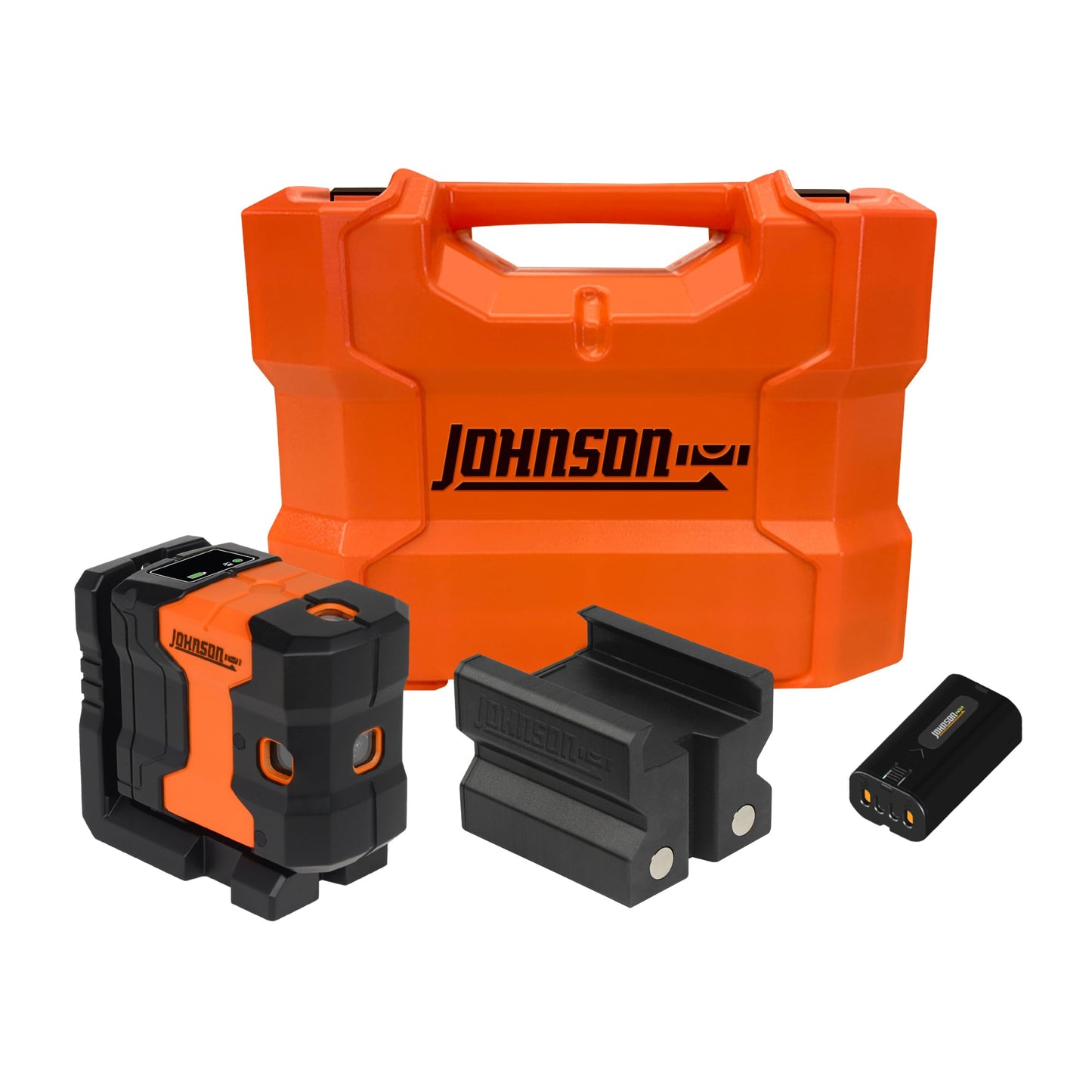 Johnson Level & Tool JDT300-GN5D Laser Level, Self-Leveling Kit 5 Dot Laser with GreenBrite® Technology, Magnetic Base, Hard-shell Carry Case, Floor Mount