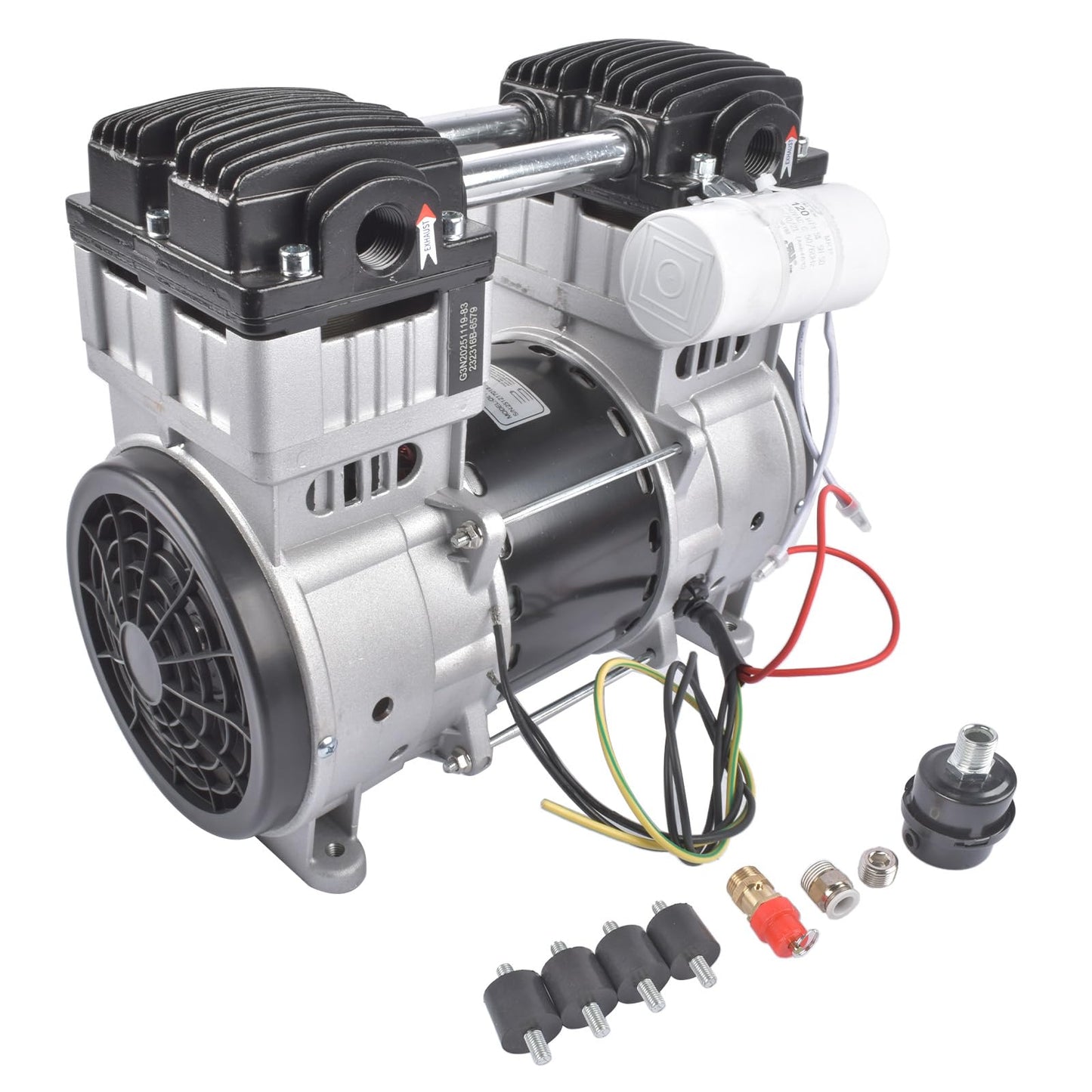 110 Volts 2 HP Electric Air Compressor 15 Amps SP-9421, SP9421 24 Gallons Ultra Quiet and Oil-Free Pump/Motor Mixizap