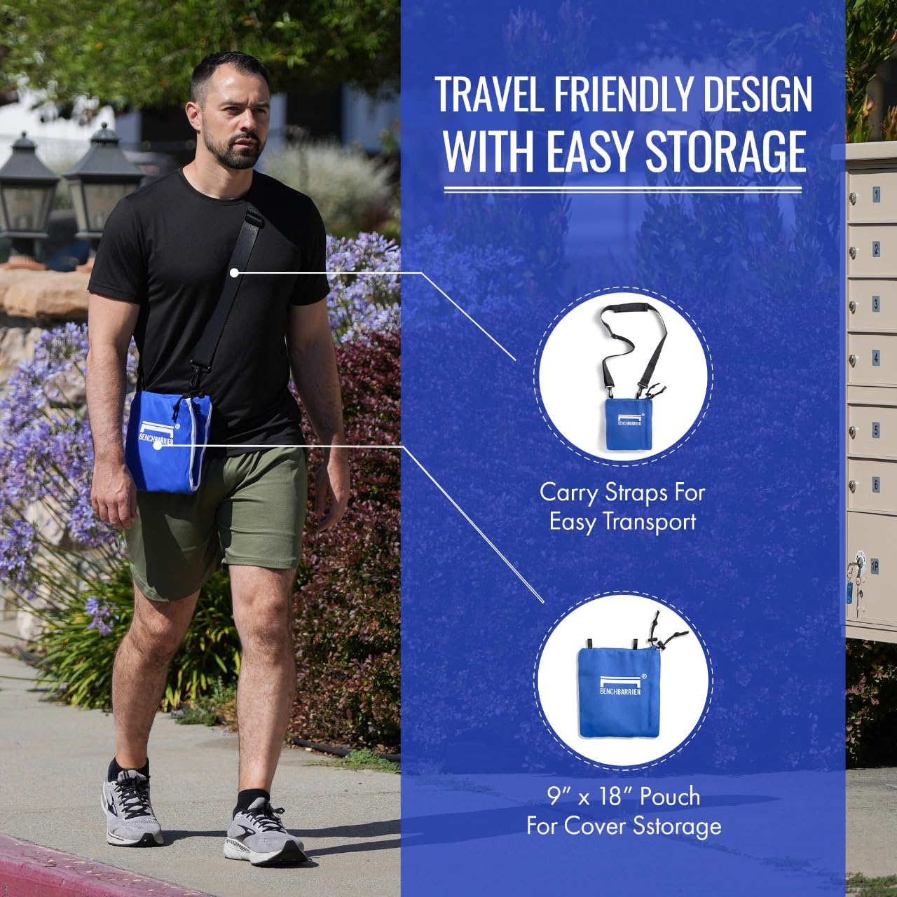 BENCHBARRIER® - The Next Step in Gym Hygiene | Protective Gym & Fitness Equipment Cover | Clean, No-Slip Microfiber Barrier for Sweaty, Germy Surfaces | Helps Stay Fresh Between Washes | Portable with Built-In Storage Pockets
