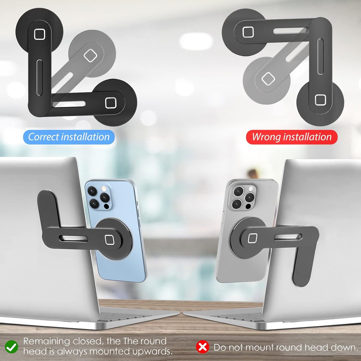 Set CloudValley Webcam Slider & Magnetic Phone Holder (Black)