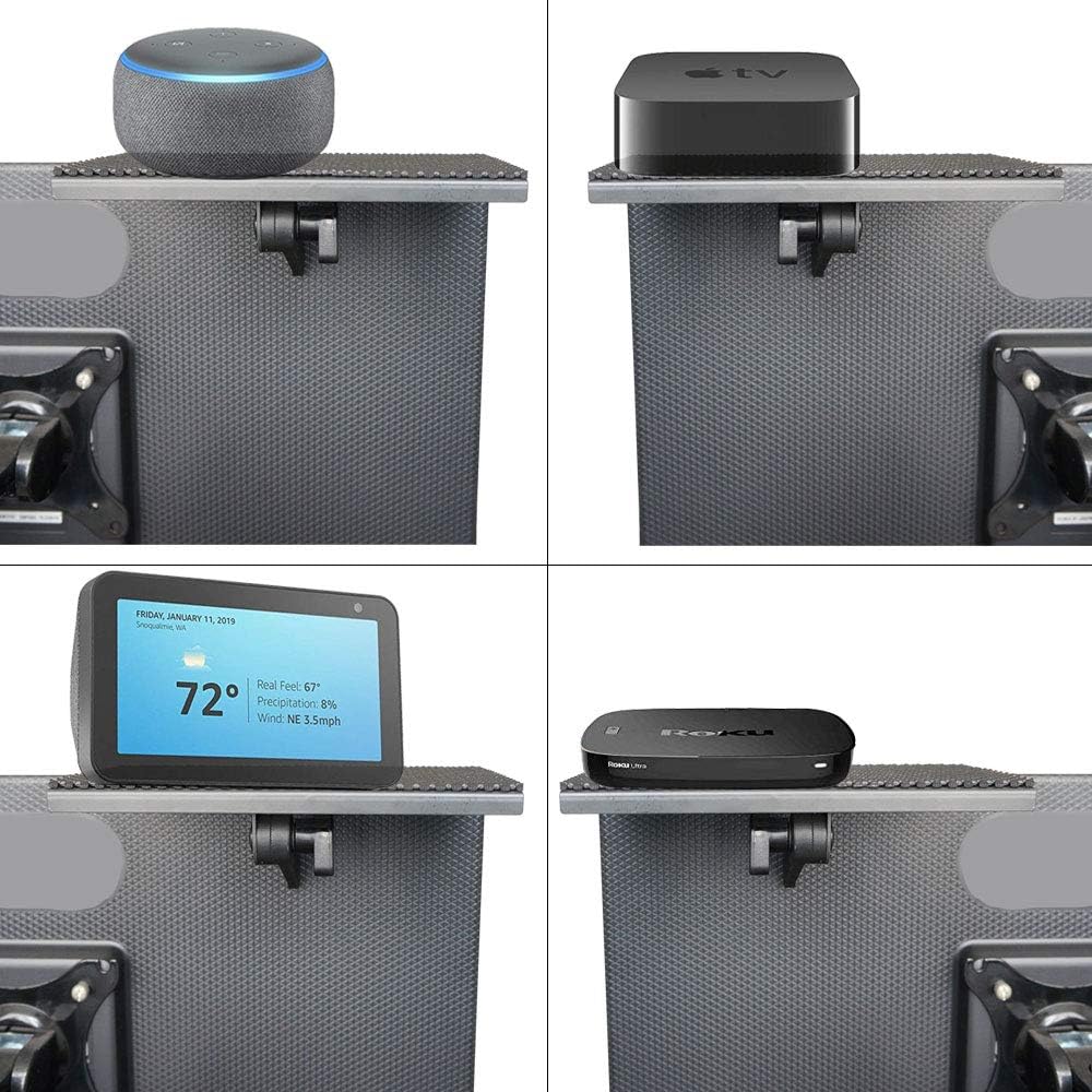 YOKEPO 8 Inch TV Top Shelf Mounting Bracket Flat Panel Mount Adjustable Mount on Monitors to Hold Cable Boxes, Apple
