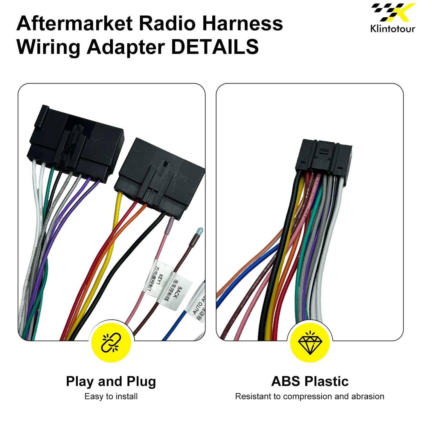 1986-2004/Mazda 1991-1997/Mercury 1986-2000, 16Pin E-150 E-250 Aftermarket Radio Wiring Adapter Compatible with Ford