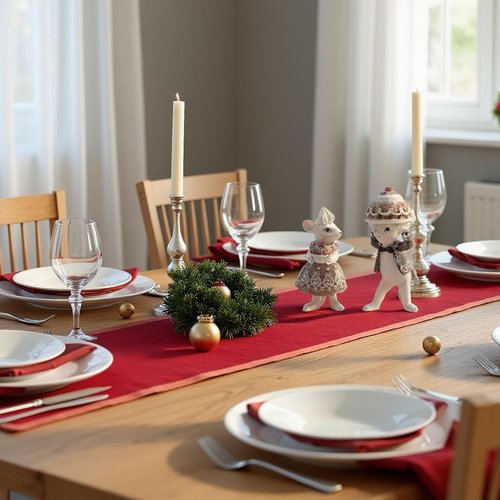 Braxio Gingerbread Mouse Figurine Set - Festive Christmas Decor for Tabletop & Tree | Collectible Ornaments