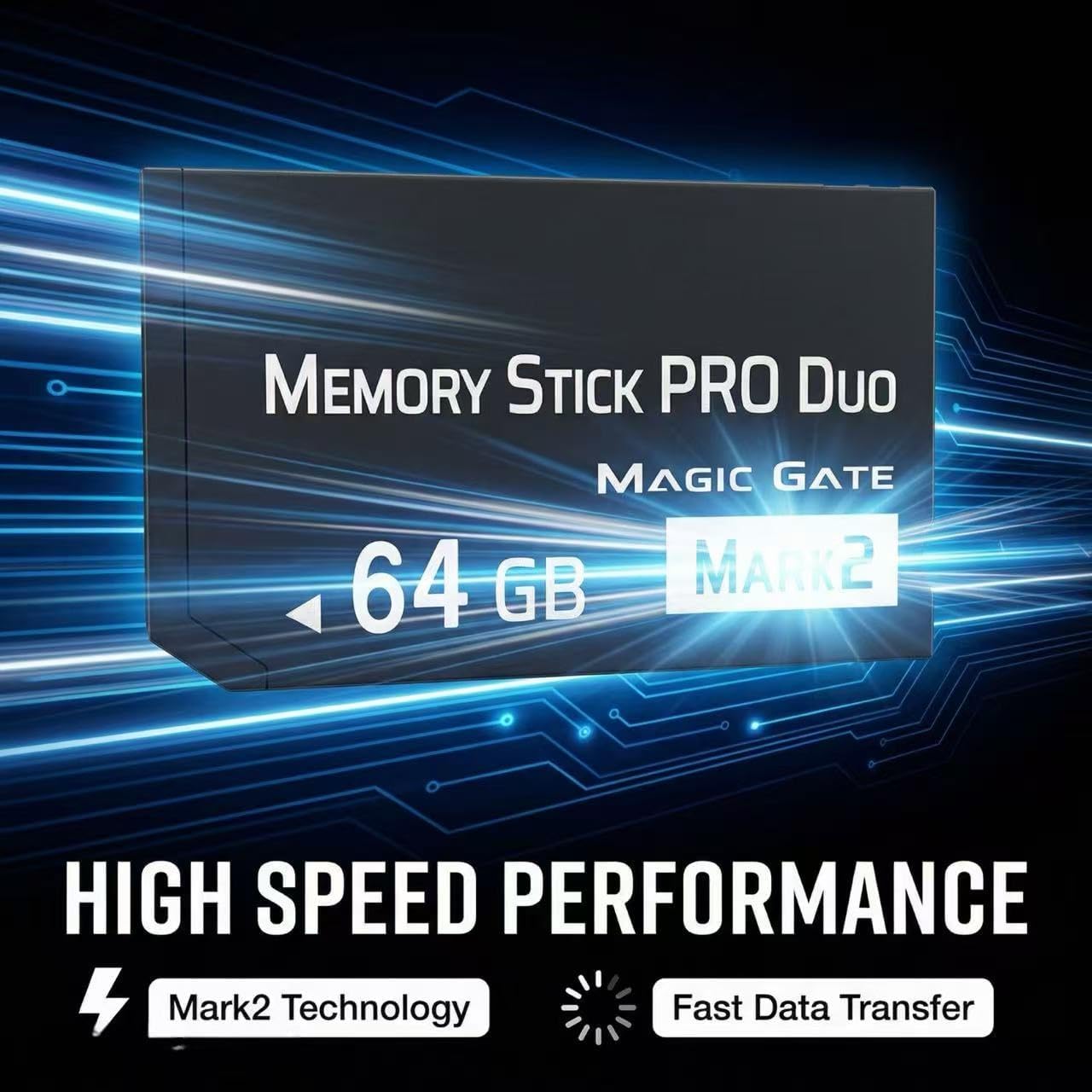 WQDMKE 64GB MARK2 Original high-Speed Memory Stick Pro Duo Compatible Digital Camera Memory Card