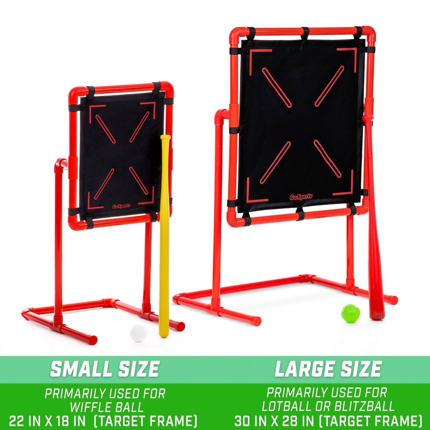 GoSports Baseball Strike Zone Target for Plastic Balls - Compatible with Blitzball and Wiffle Ball
