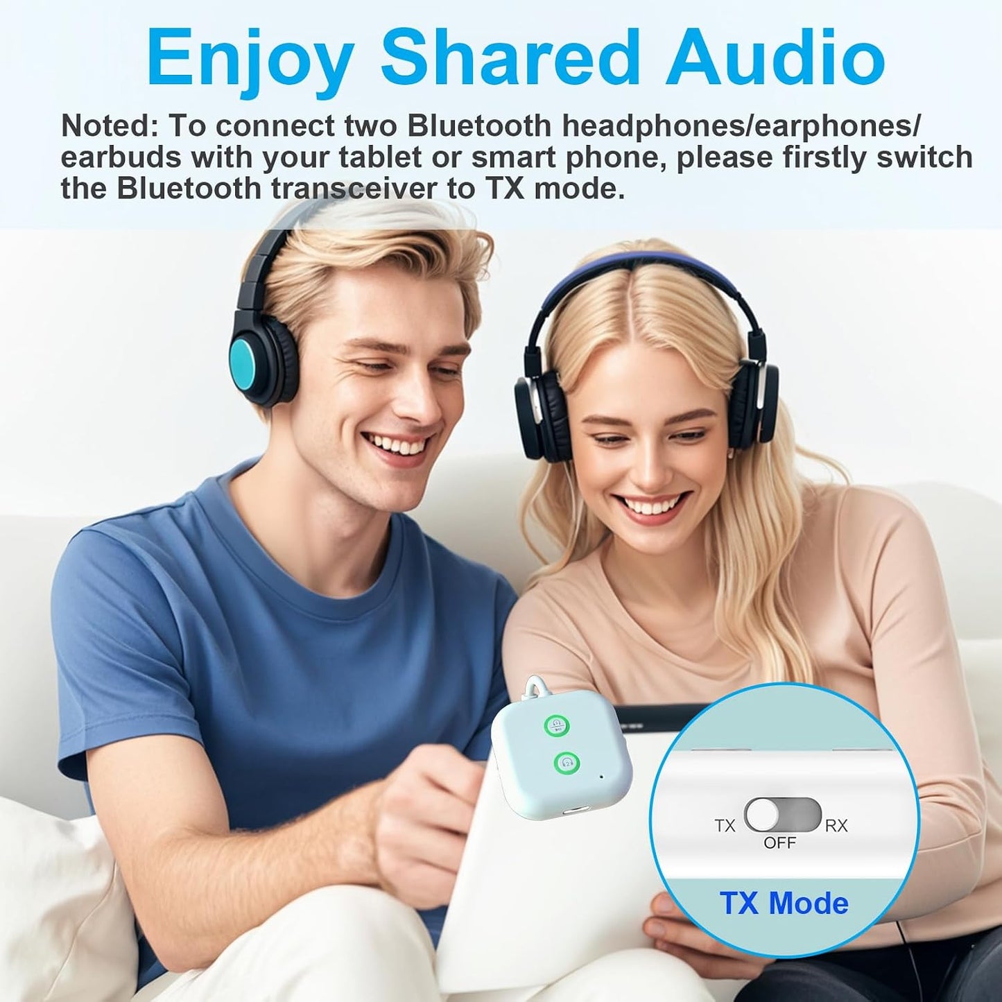 LENDAWAY 5.4 2 Bluetooth Transmitter Receiver,Airplane Bluetooth Audio Adapter,Wireless Audio Transmitter
