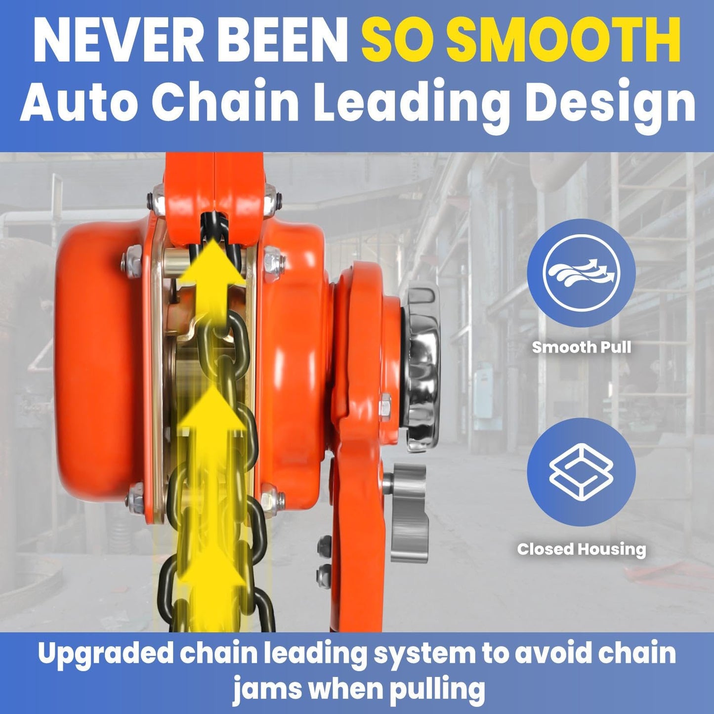 13200lbs Capacity Chain Lift, Heavy Duty G80 Steel Lever Hoist with Dual Brake System and 360° Hook, Durable Come Along for Garage and Farm (6Ton10FT)