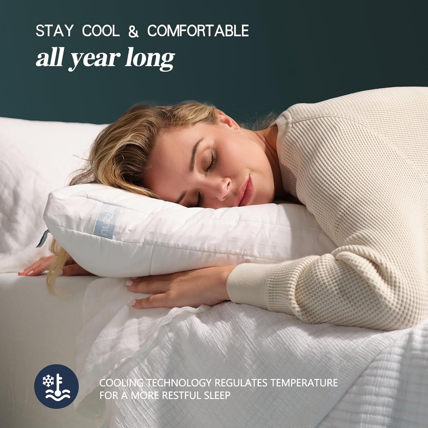 Skiennix King Size Cooling Adjustable Pillows - Luxury Hotel Collection | Soft & Firm for All Sleepers