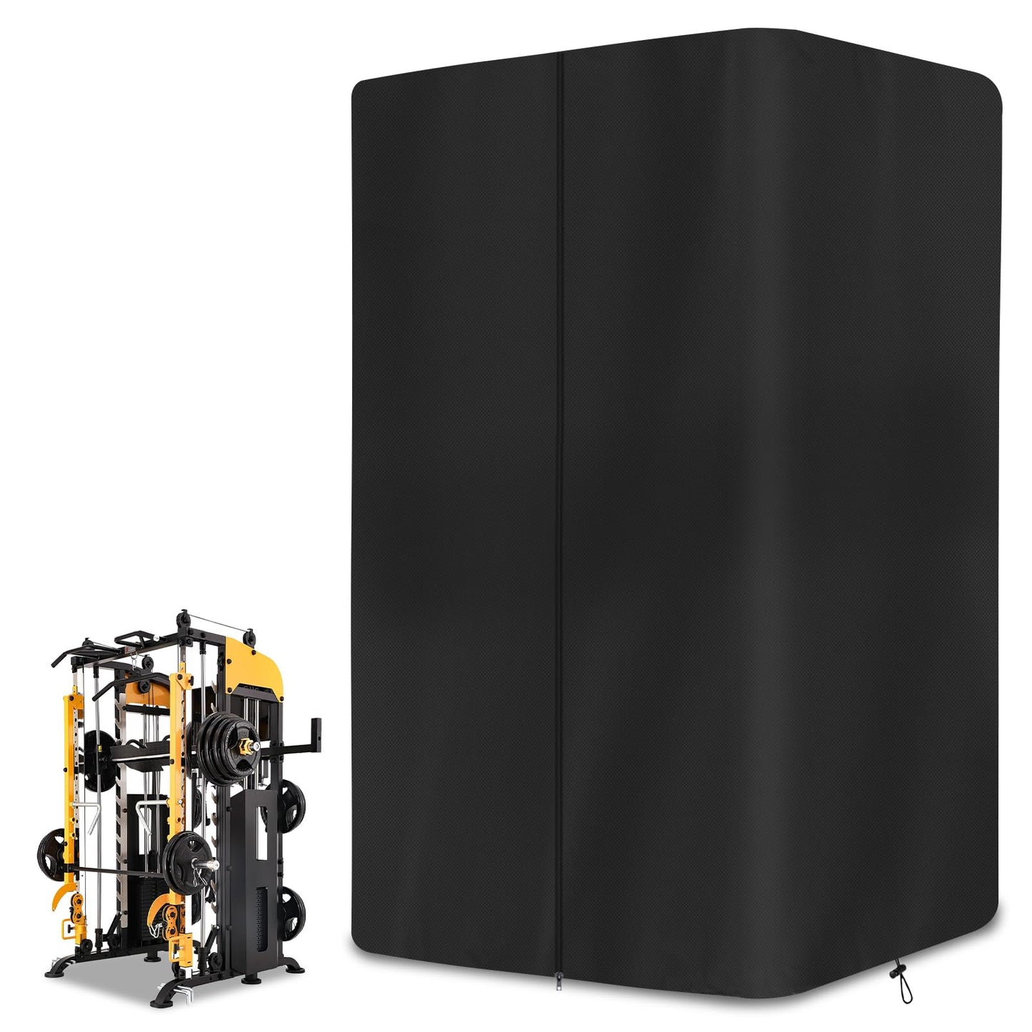 Gym Rack Covers Squat Rack Covers, Heavy-Duty 600D Oxford Power Cage Cover with Zipper, Waterproof Dustproof UV Protection – Gym Equipment Cover for Home Gym（41" L x 69" W x 73" H）