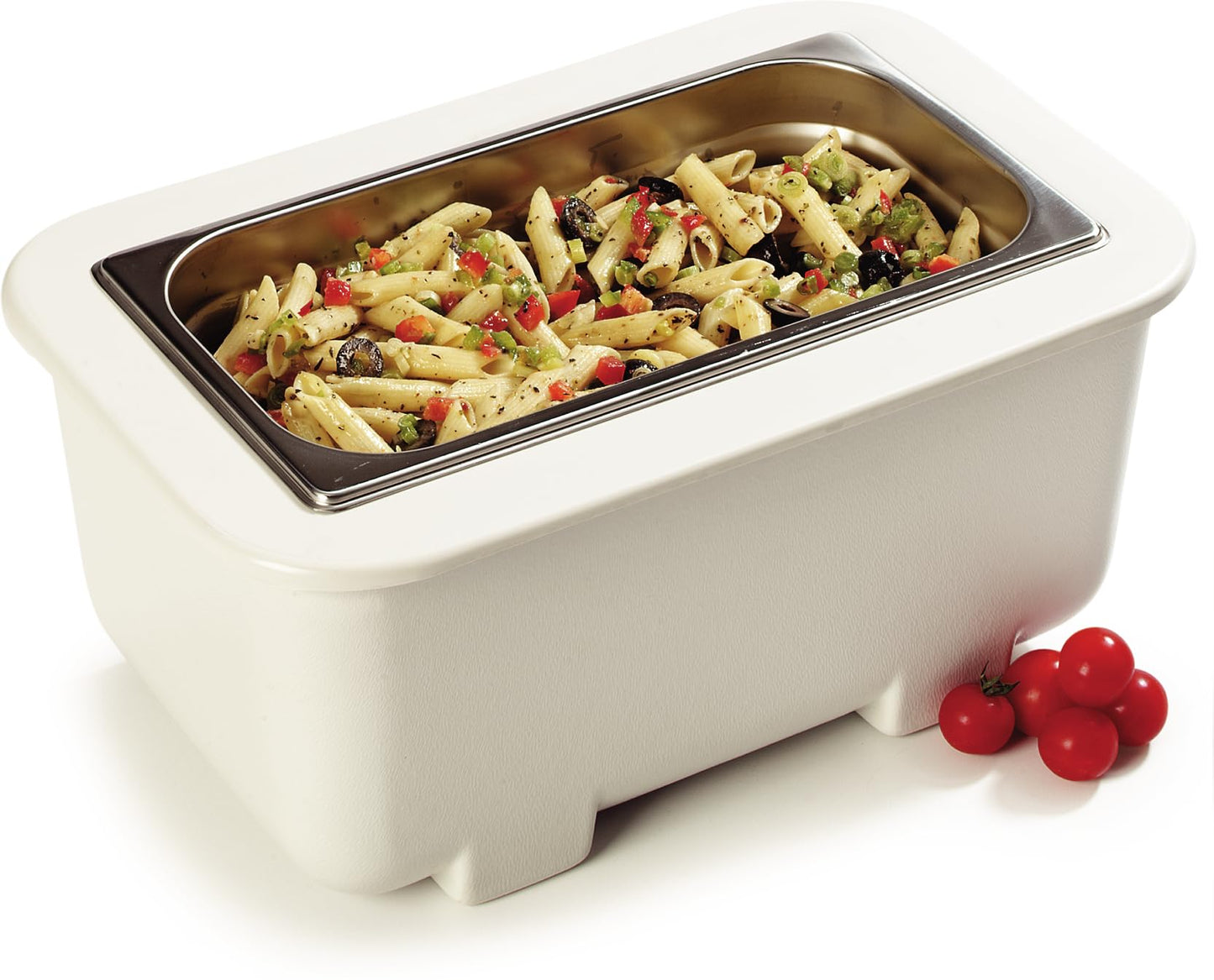 Carlisle FoodService Products Third-Size Coldpan for Food Pan Organization – Commercial Cold Holding Container for Restaurant Buffet Line Prep Station, White