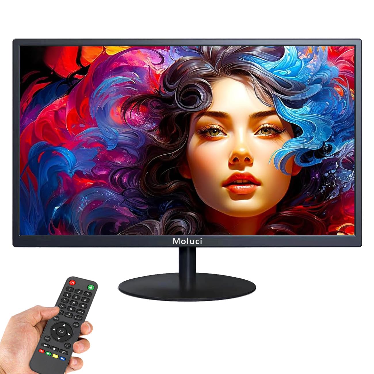 Collusa 24inch Monitoring Security Camera Monitor Display Screen Multifunctional Interface HDMI, BNC, VGA, AV, Computer LCD Monitor Built-in Speaker 1920x1080 Full HD