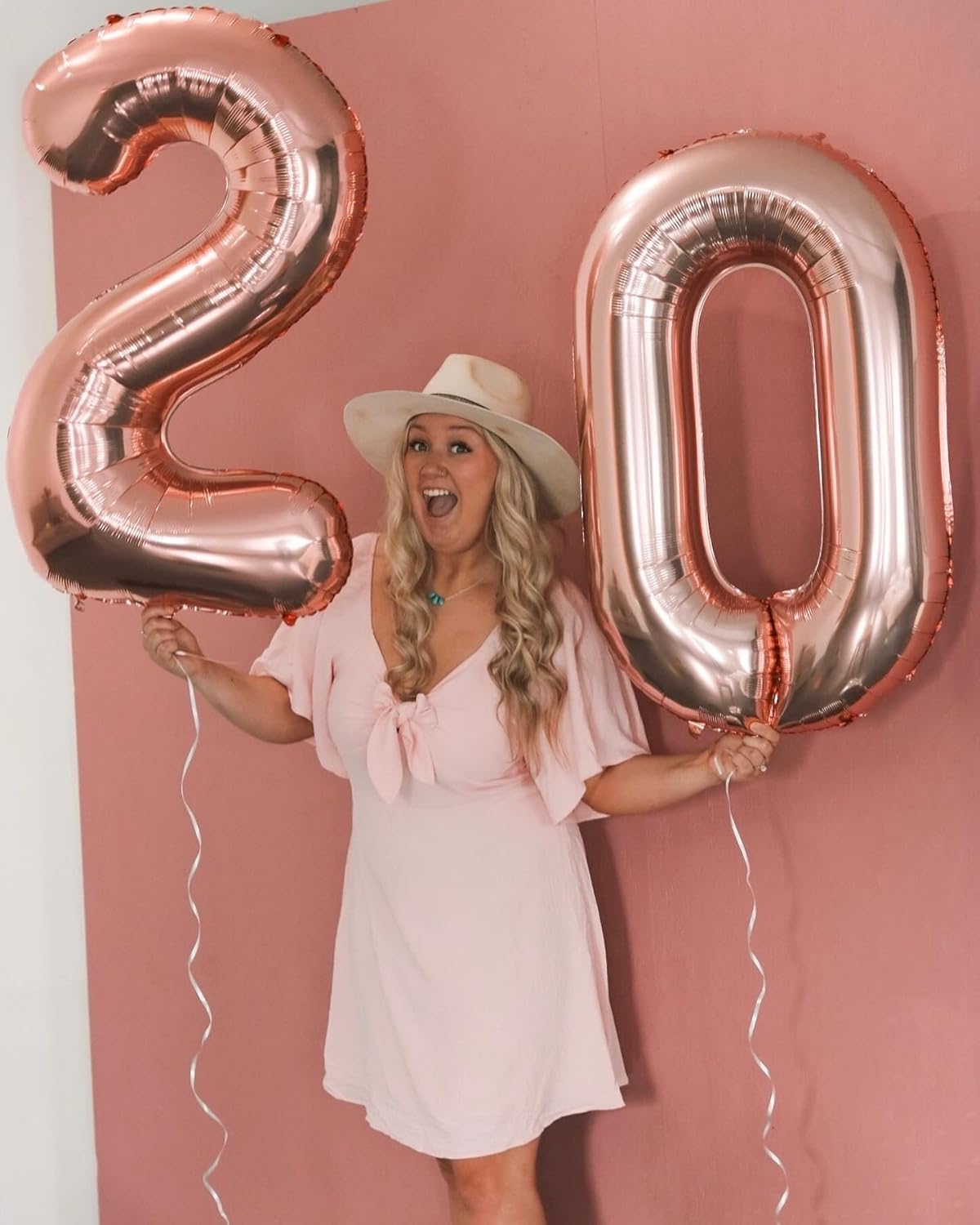 Rose Gold Number 10 Balloon - 40 Inch 10th Birthday Decoration for Girls & Boys
