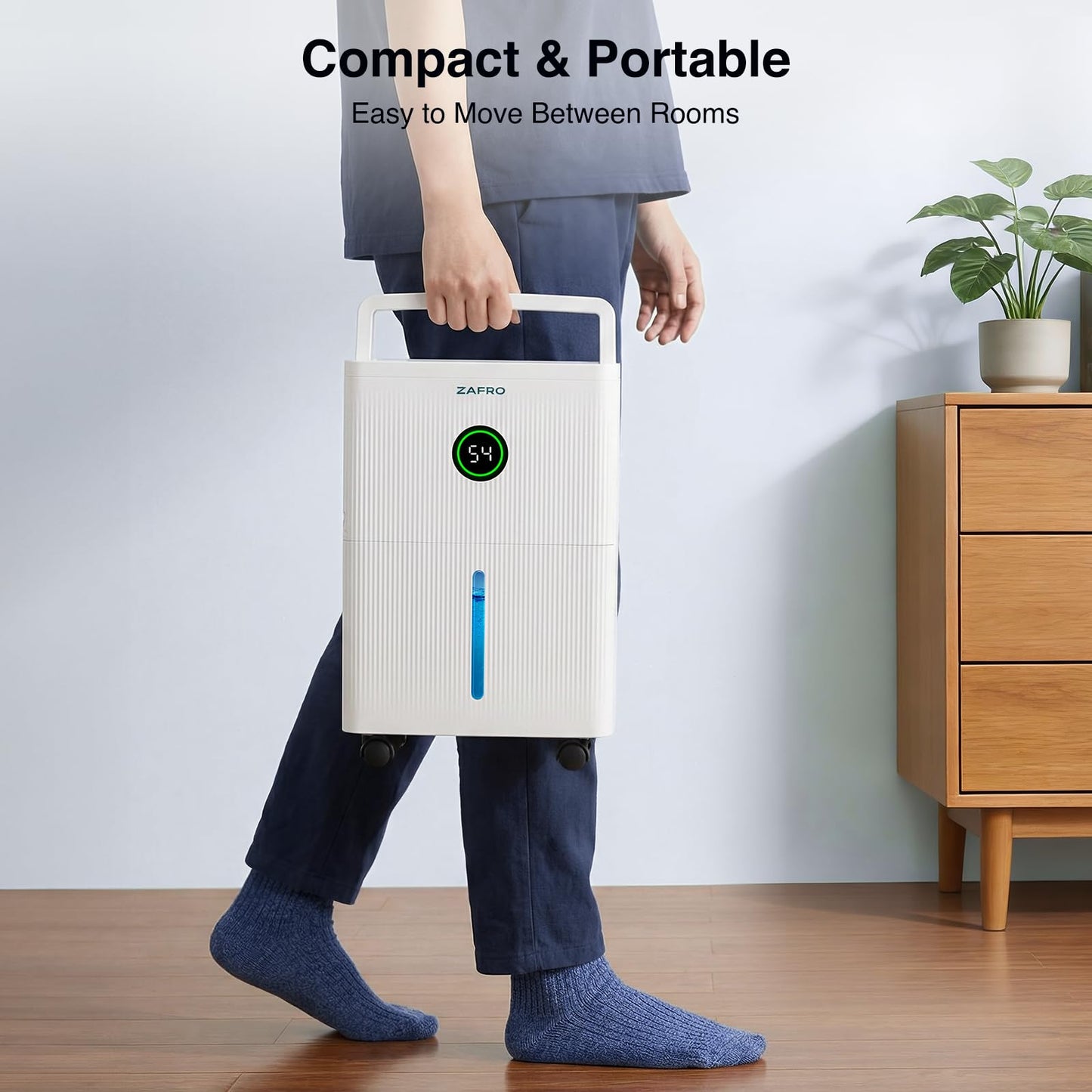 ZAFRO 1600 Sq.Ft Dehumidifiers for Home and Basement with Drain Hose, Ultra Quiet 41dB, Energy Saving Max 21 Pints Dehumidifier with Auto or Manual Drainage, Auto Defrost, Three Modes, Dry Clothes