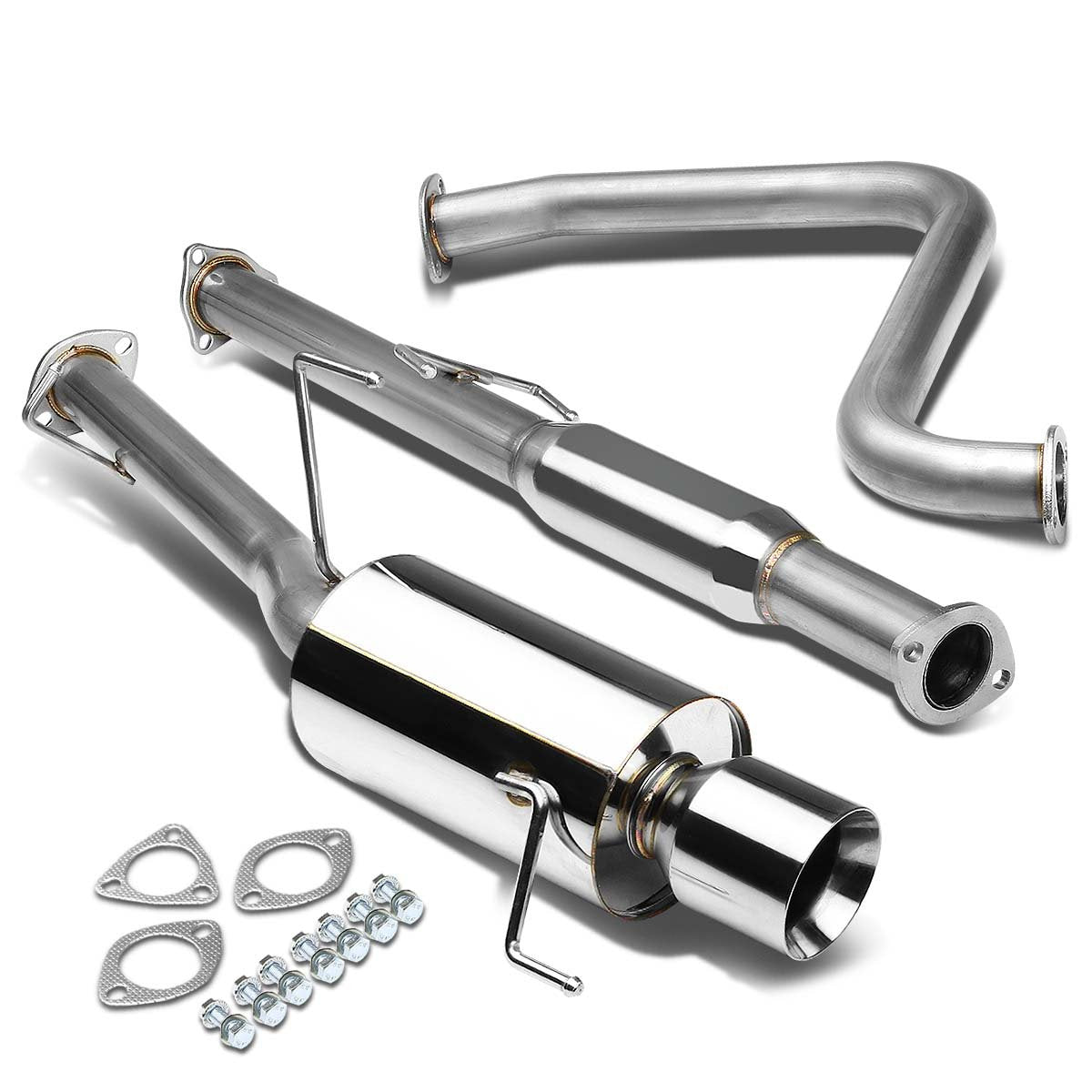 DNA MOTORING CBE-HP92-NRT Cat Back Exhaust System [Compatible with 92-96 Honda Prelude]