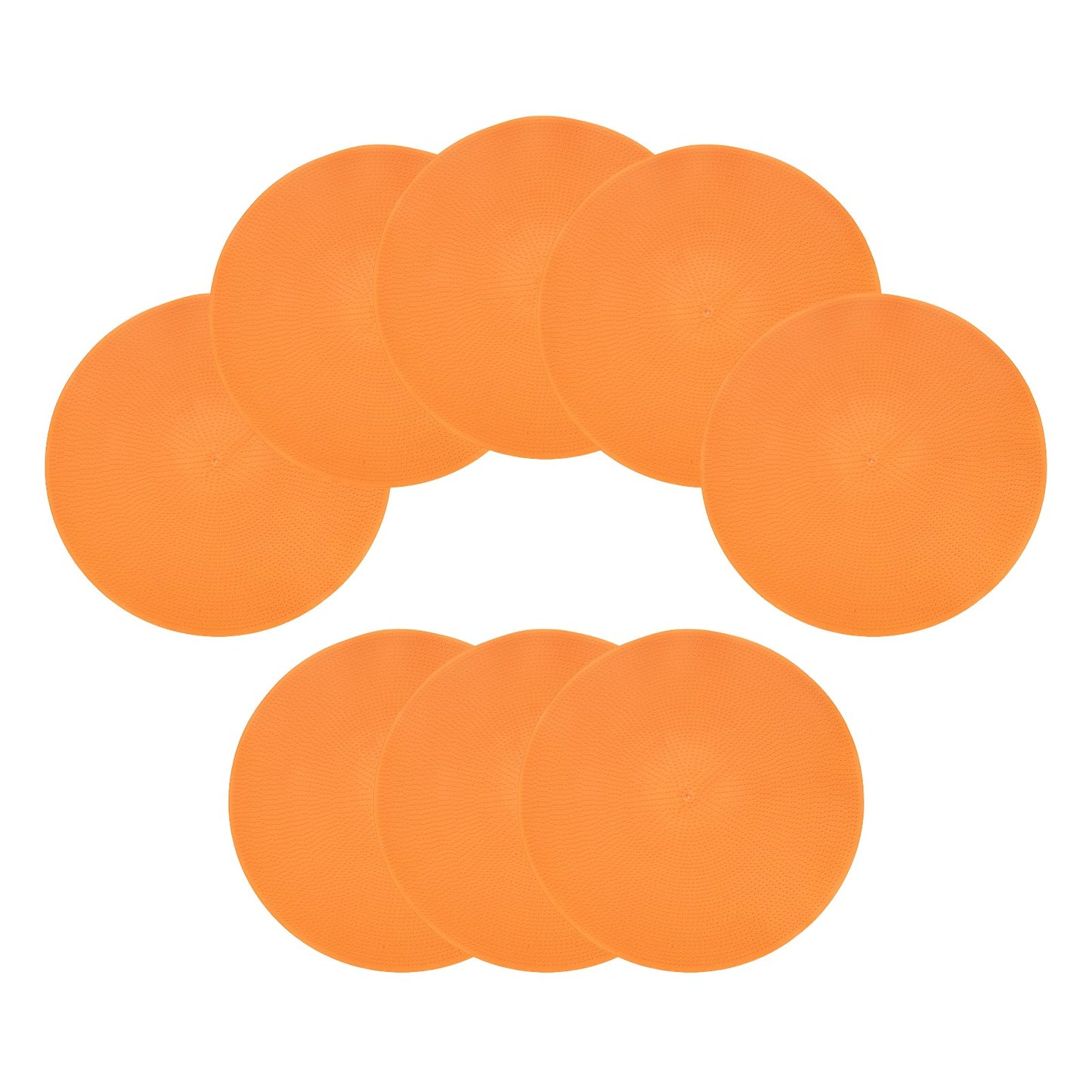 YELARXI Spot Markers for Agility Dot, Non-Slip Poly Spots Floor Dots Flat Field Soccer Training Equipment 9 in & 8 Pcs & Orange -Fitting for (Gym/Sports/Training/PE Games/Dance)