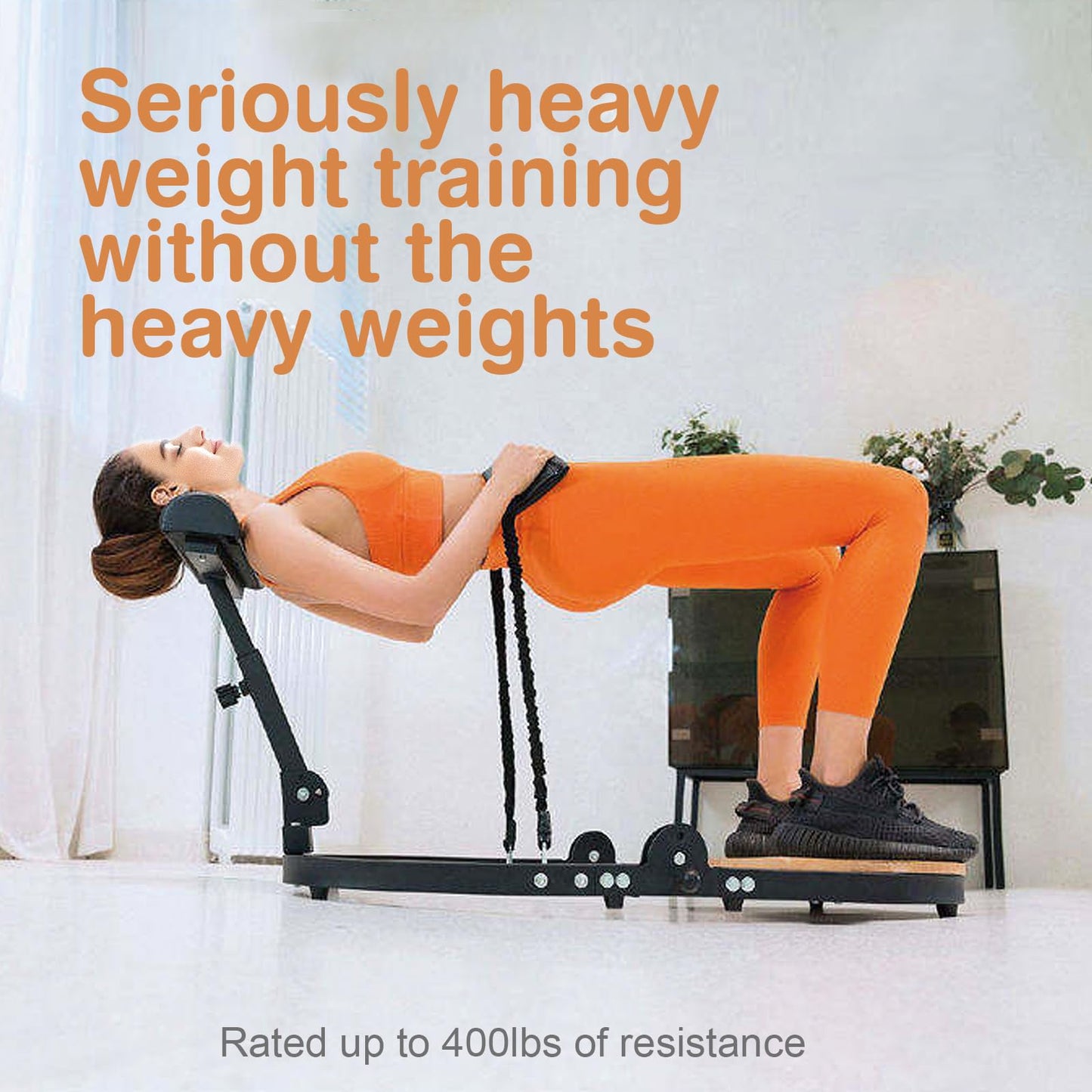 Hip Thrust Machine for High Resistance Glute Workout Equipment,Glute Machine Home Gym Hip Thrust Bench Comes with 50, 100, and 150 Lbs of Resistance