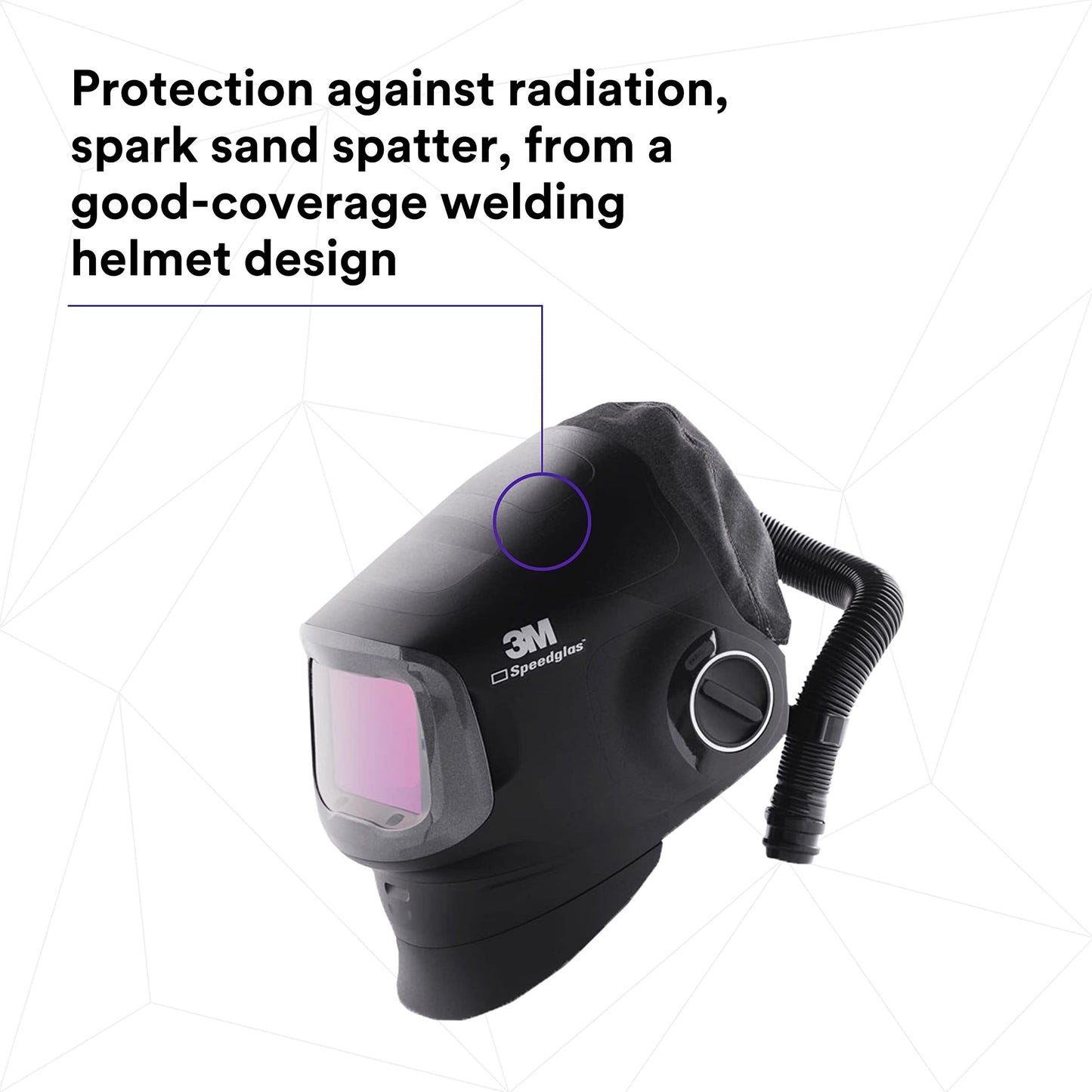 3M Speedglas Welding Helmet G5-01 and Adflo High-Altitude PAPR Assembly, No ADF, Heavy Duty with Flip Up Visor, Compact Design with Adjustable Head Suspension, Grinding and Metal Repair, 46-1101-00