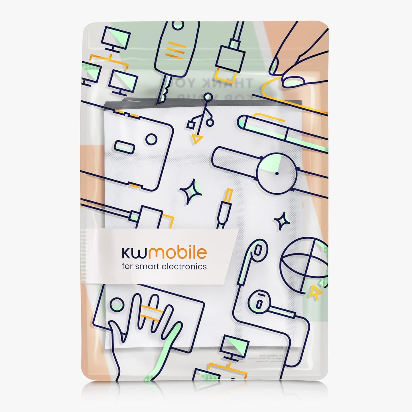 27-28" kwmobile Monitor Cover Compatible with Monitor - Dust Cover Computer Screen Protector - White