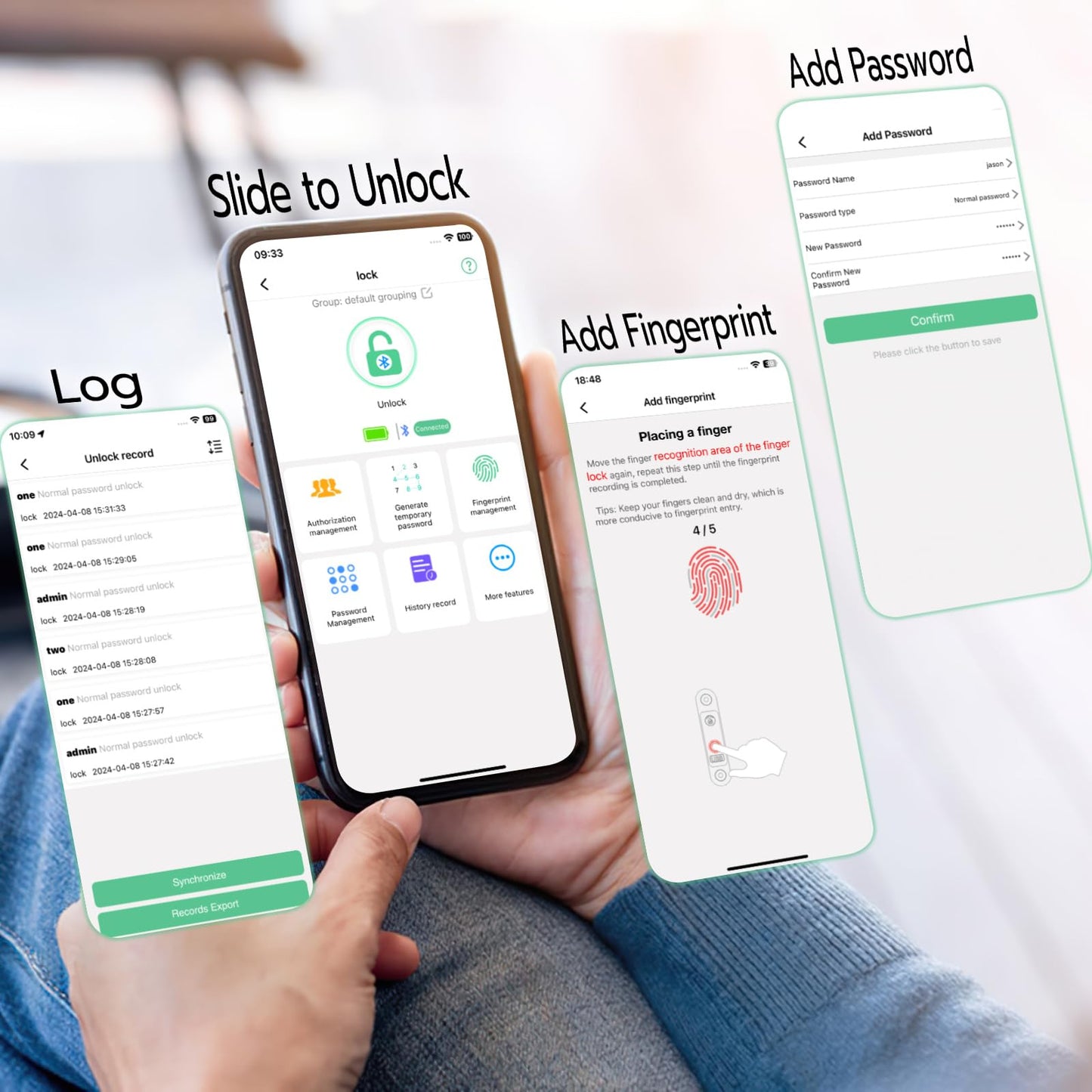 Combination Lock eLinkSmart Gym Locker Padlock with 9 Digit Push Button Password Fingerprint APP Unlock Keyless Biometric Security Metal Padlock for Gym and School Lockers Storage Tool Box
