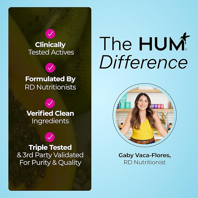 HUM Counter Cravings Chromium Supplements with L Theanine, Seaweed Extract & Forskolin to Help Support Appetite, Cravings, and Routines, Gluten Free, Caffeine Free Formula, 60 Vegan Capsules