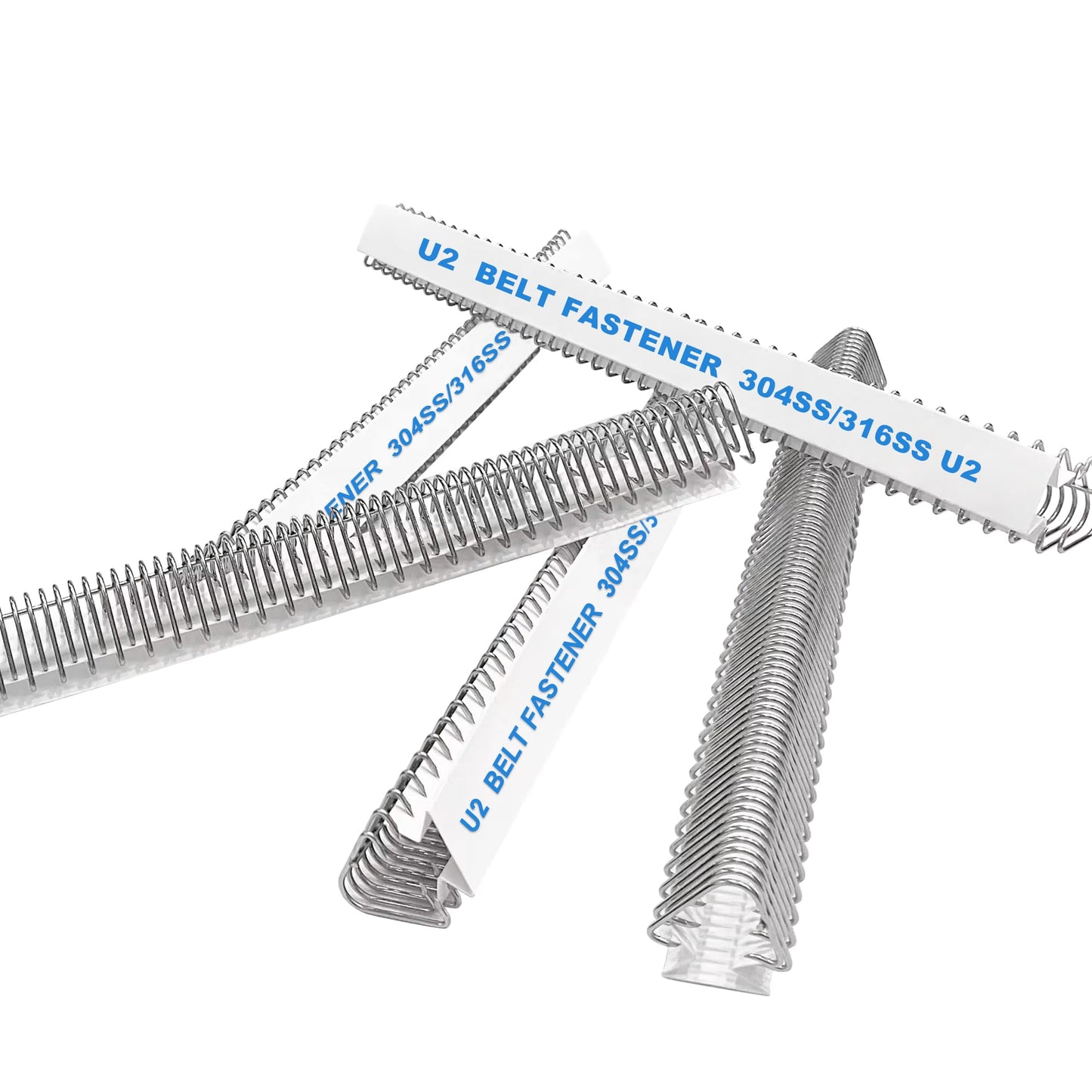 KONLEYA U2 Conveyor Belt Splicer 12'' Industrial Belt Fasteners 316 Steel Buckle Belt Lacing Pins for Conveyor Belt 300mm 12PCS