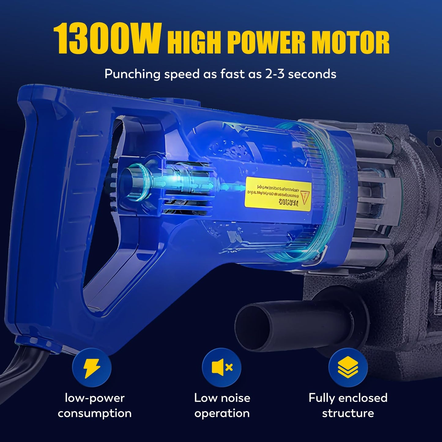 CGOLDENWALL 1300W Hydraulic Hole Punch Electric Hydraulic Hole Punching Tool Hole Digger for Steel Plate Iron Plate Aluminum Plate CE&ROHS Certificate with Pedal 110V