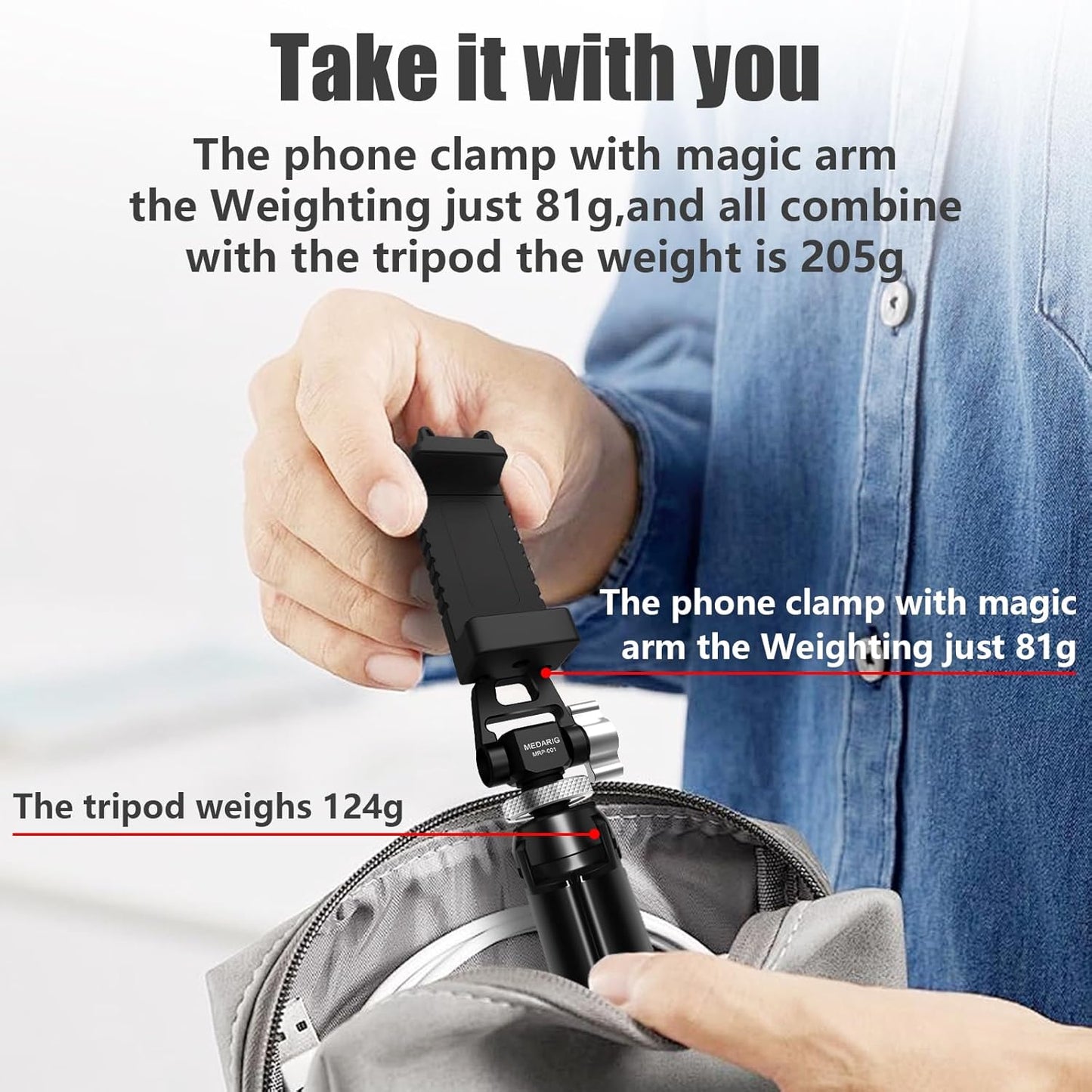 CAMEDAFLX Mount,360Adjustable Aluminum Tripod Stand Mount Universal Smartphone Adapter with Cold Shoe Cellphone Clamp