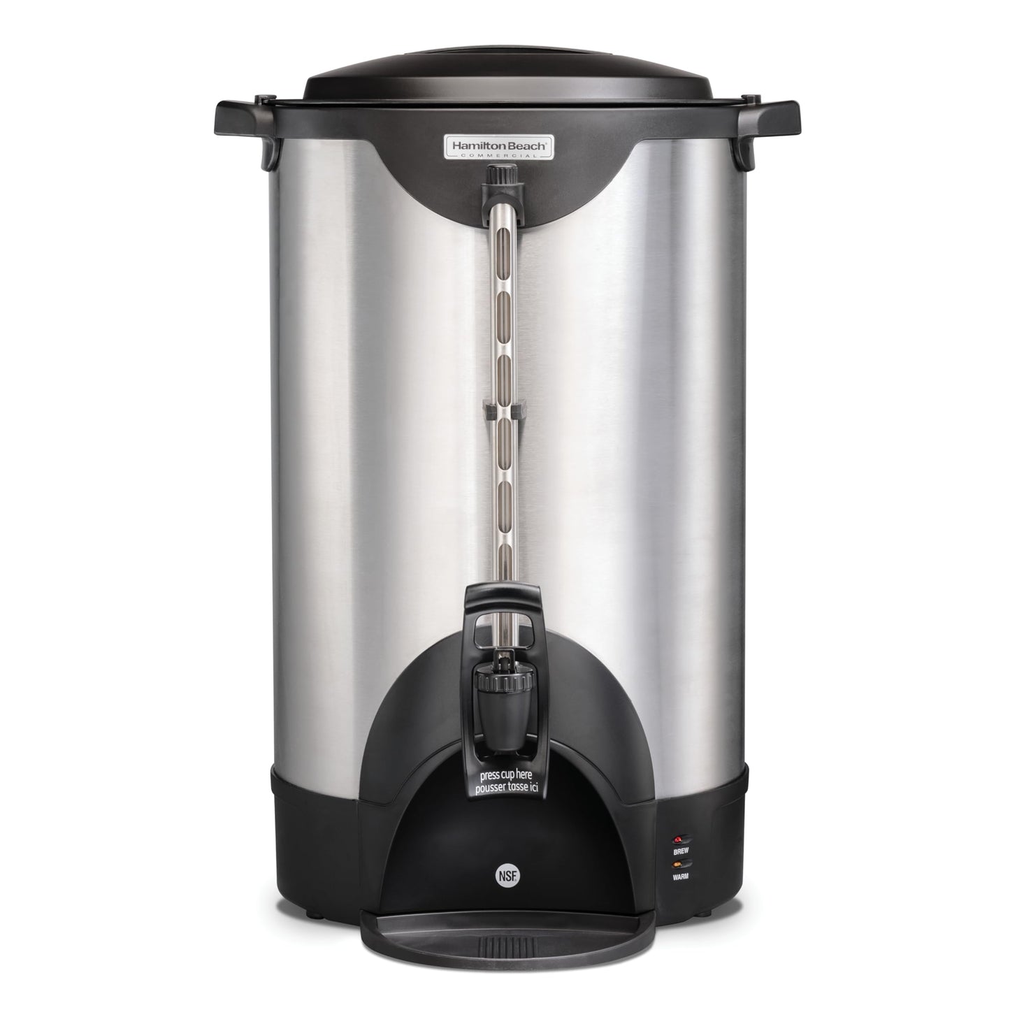 Hamilton Beach Commercial 100 Cup Stainless Steel Coffee Urn (HCU100S), Double Wall, 120V