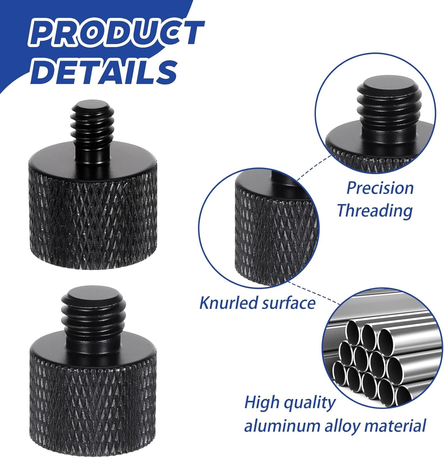 Xthrotsenk 2pcs 1/4 3/8 3/8 1/4 1/4 3/8 3/8 1/4 Set to & to Camera Tripod Adapter Tripod Screw Adapter Male to Female