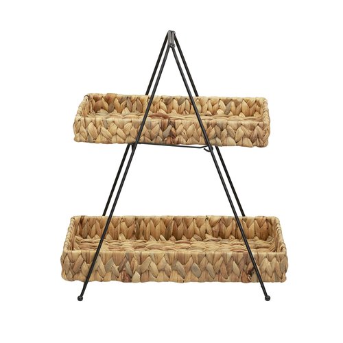 Household Essentials Geometric Tray Tower with 2 Baskets