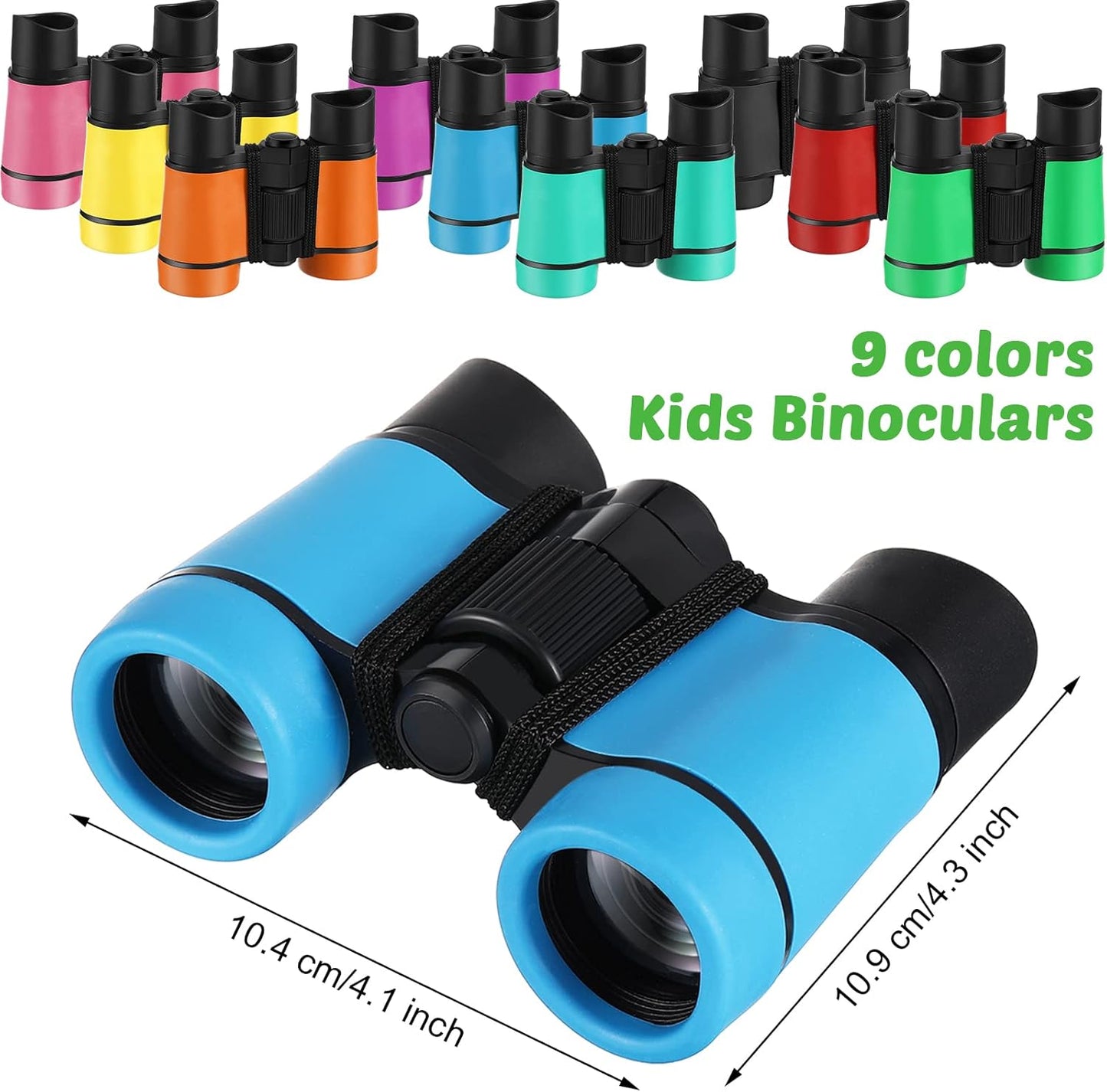 Yunsailing 9 Pack Kids Binoculars, Shockproof Compact Binoculars for Kids, Folding Outdoor Explorer Toy for Bird