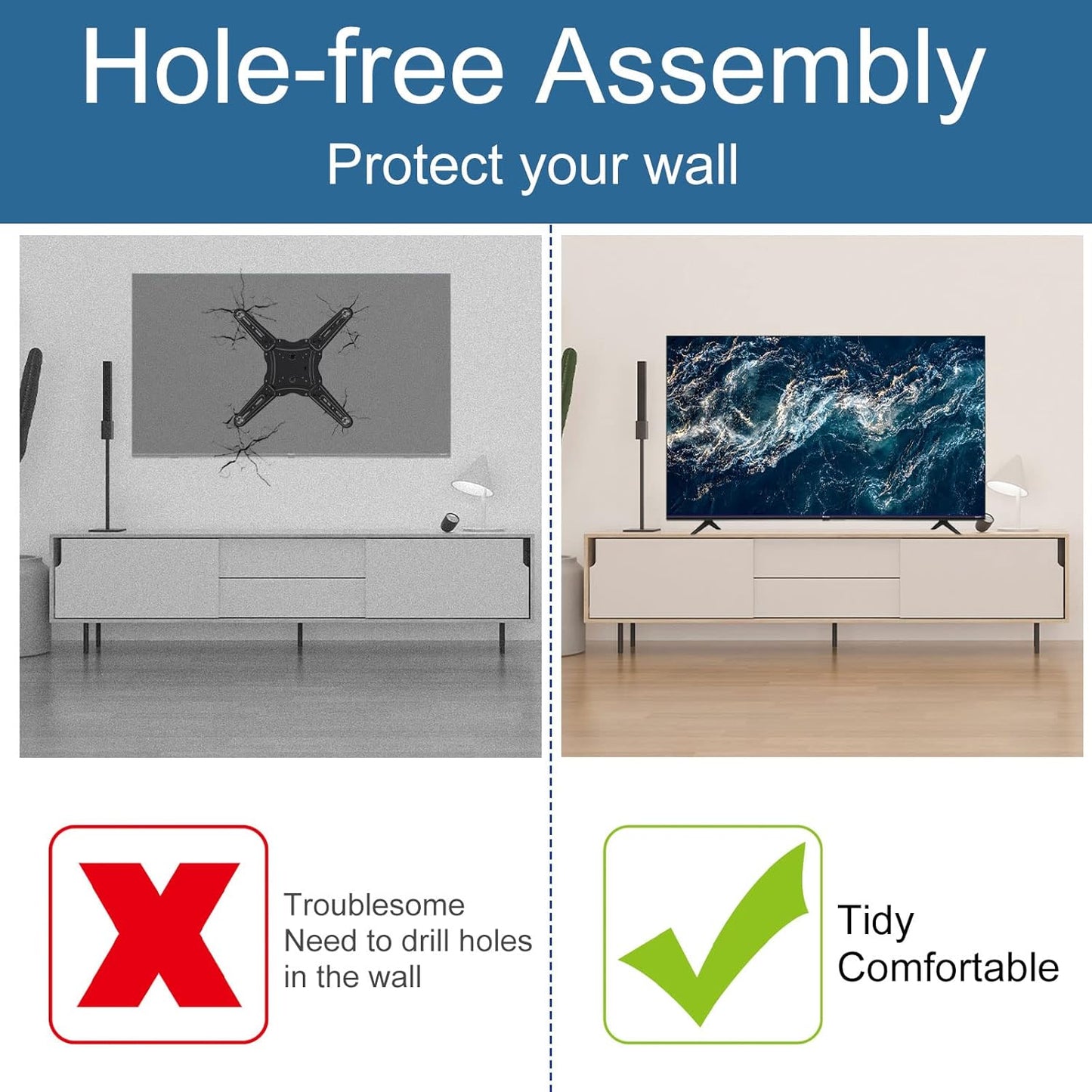 Dinghosen 32H4030F3 43R6E3 50R6E3 50A6G 55H6570 55H6570G 58H6870, TV Stand for Hisense TV Legs, TV Stand Legs