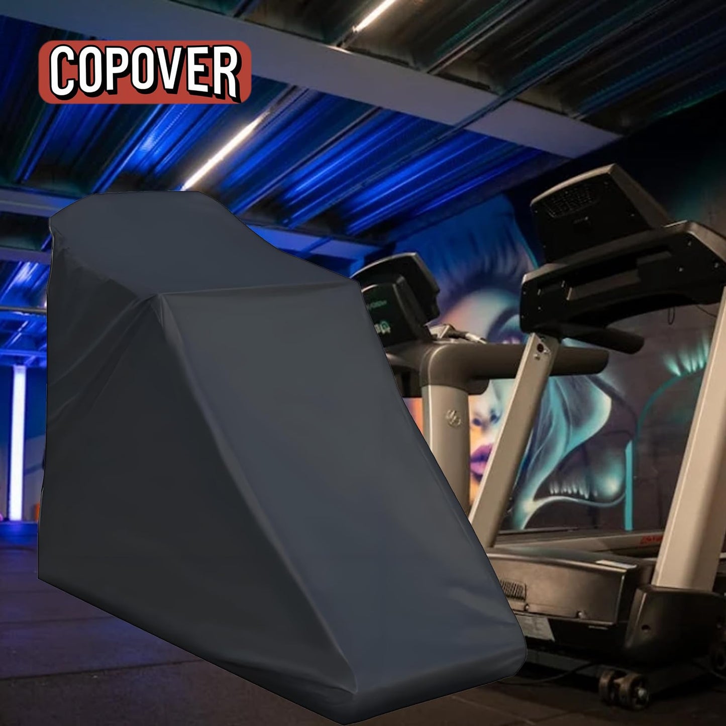 Treadmill Cover, Dustproof UV Protection Running Machine Cover, Exercise Workout Equipment Protective with Drawstring for Home Fitness Equipment Treadmill Indoor & Outdoor