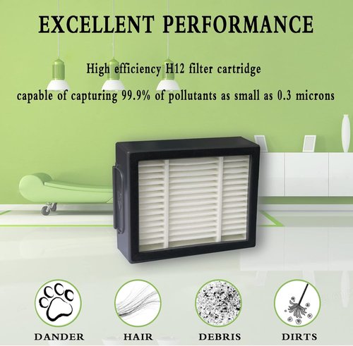 iRobot - 6 Pack HEPA Vacuum Filters Replacement - Compatible with Roomba i, j & e Series