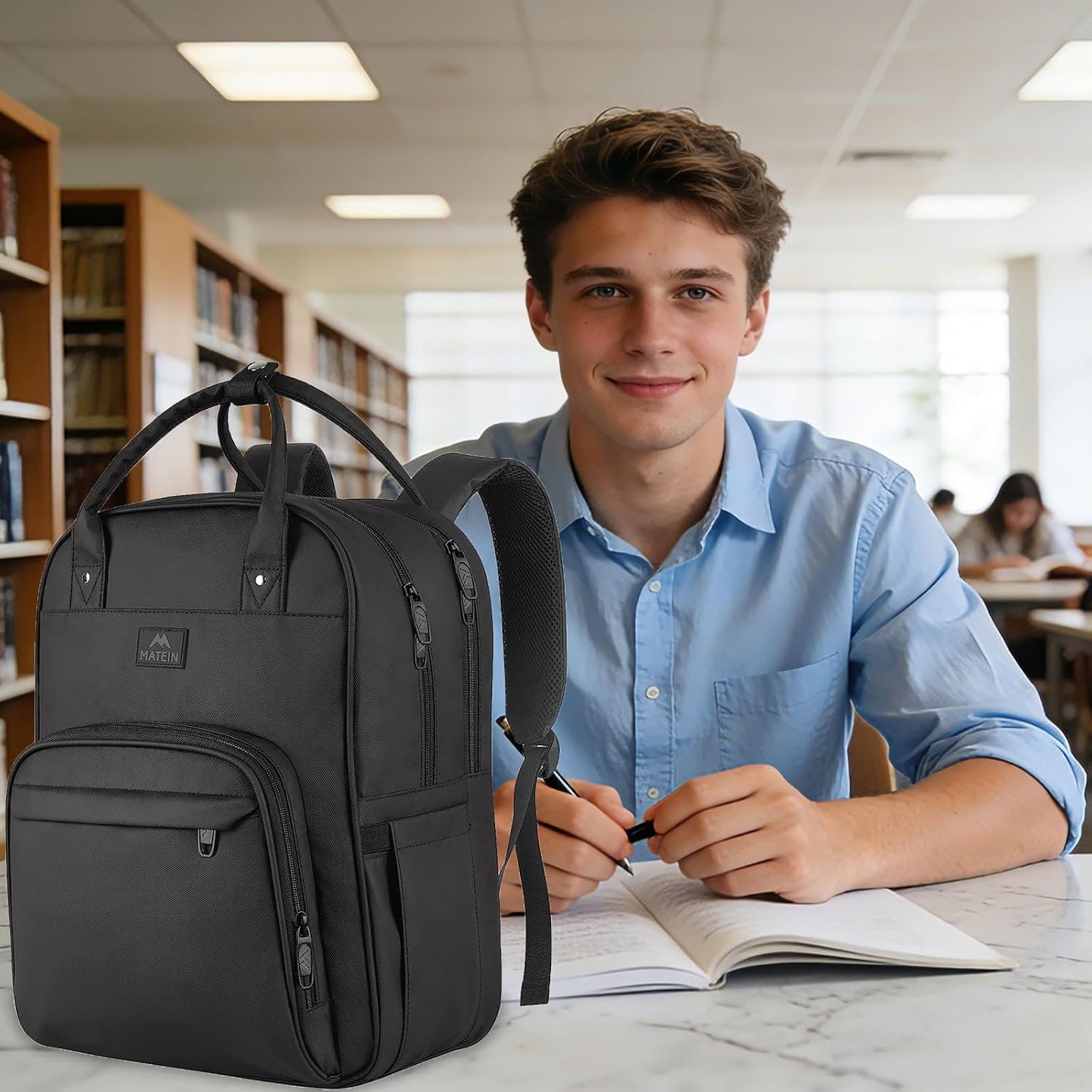 Backpack, 17 Inch Backpack MATEIN Nurse Extra Large Waterproof Laptop with Removable Organizer, Anti Theft Padded