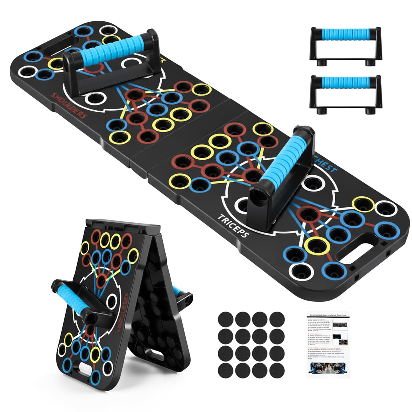 Hybertek 27 in 1 Pro Push Up Board | Multi Functional Foldable Push Up Stand for Strength Training, Fat Burning & Full Body Workout at Home | Muscle Training Push Up Bar Board for Men & Woman Fitness